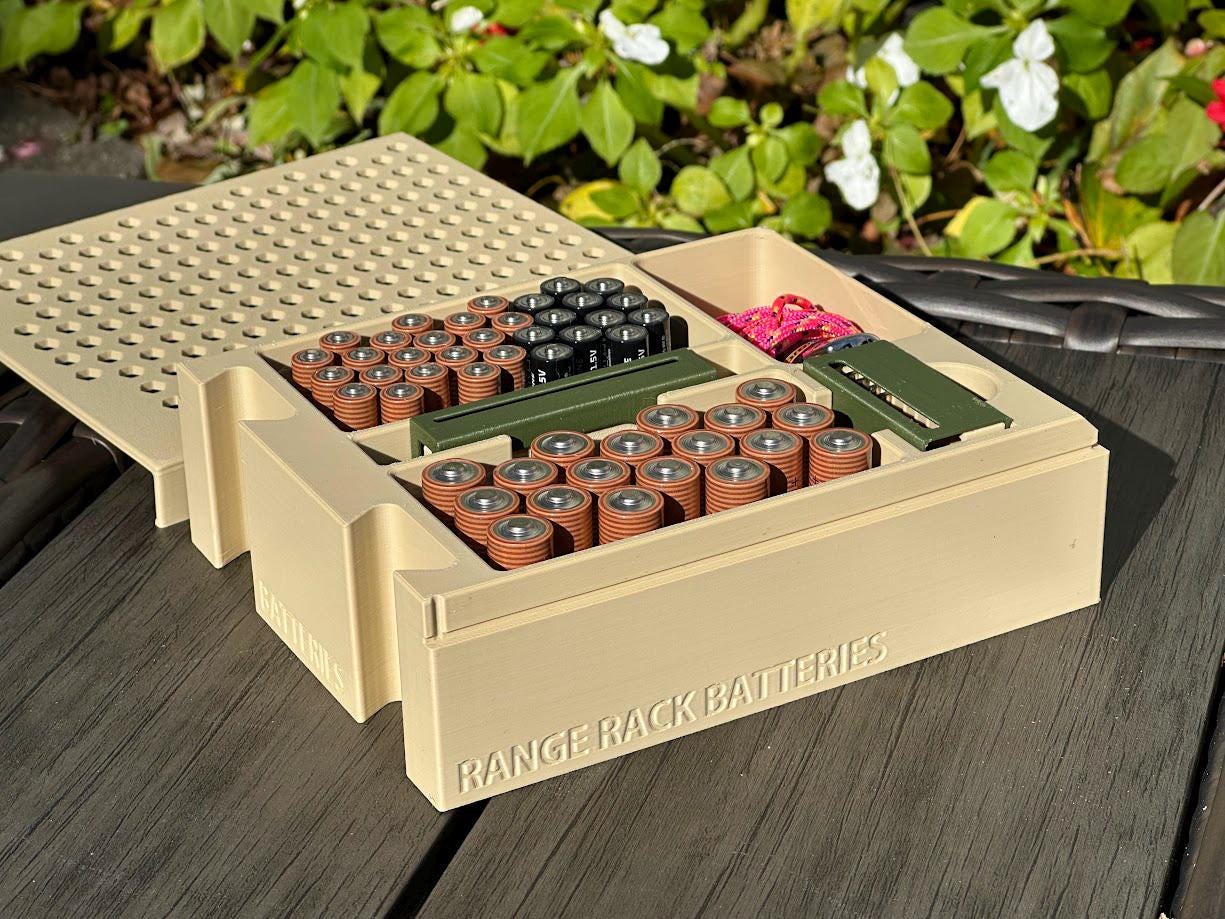 Battery Organizer for 50 Cal Ammo Can