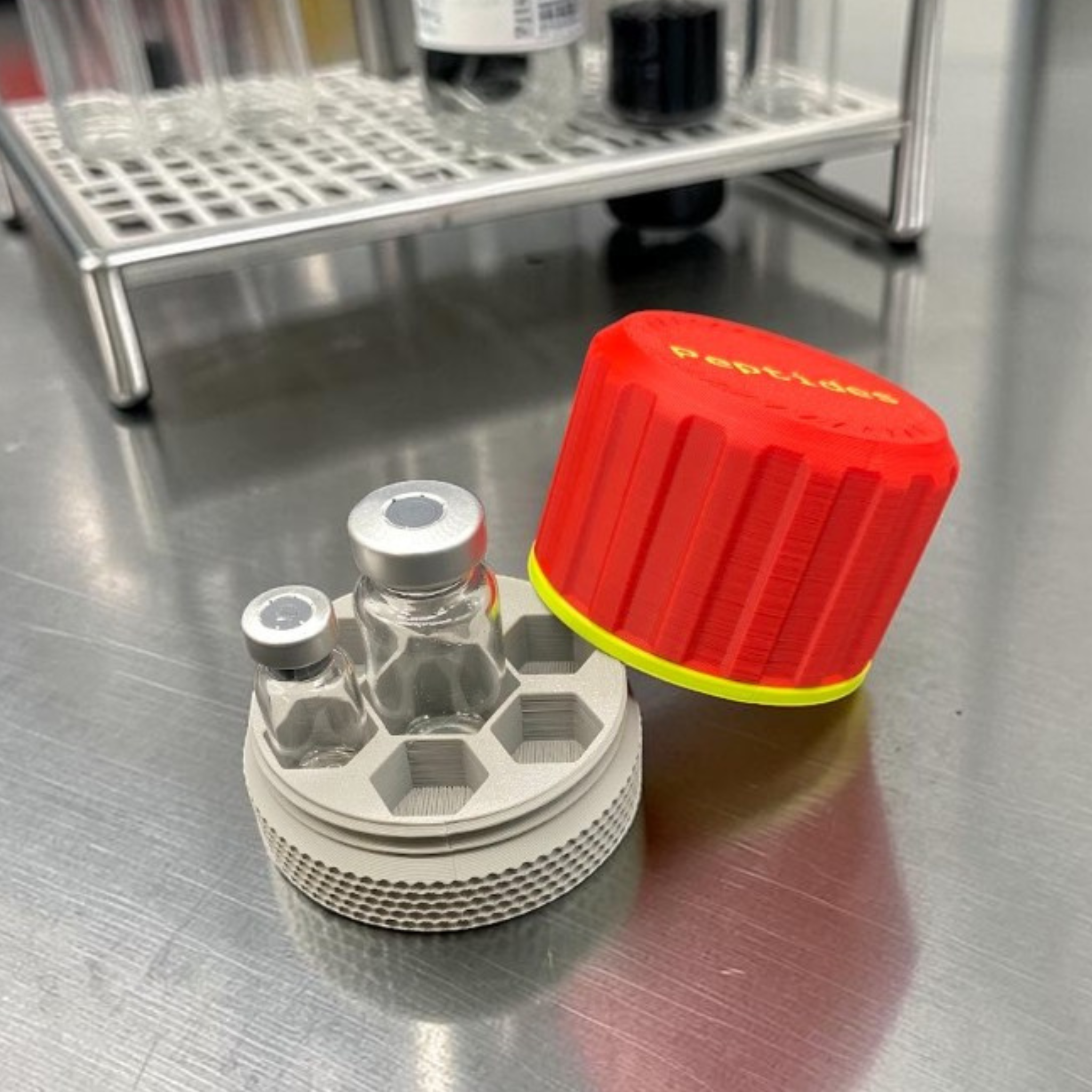 3mL - 5mL - 10mL Portable Peptide Vial Organizer Case - Any vial size
