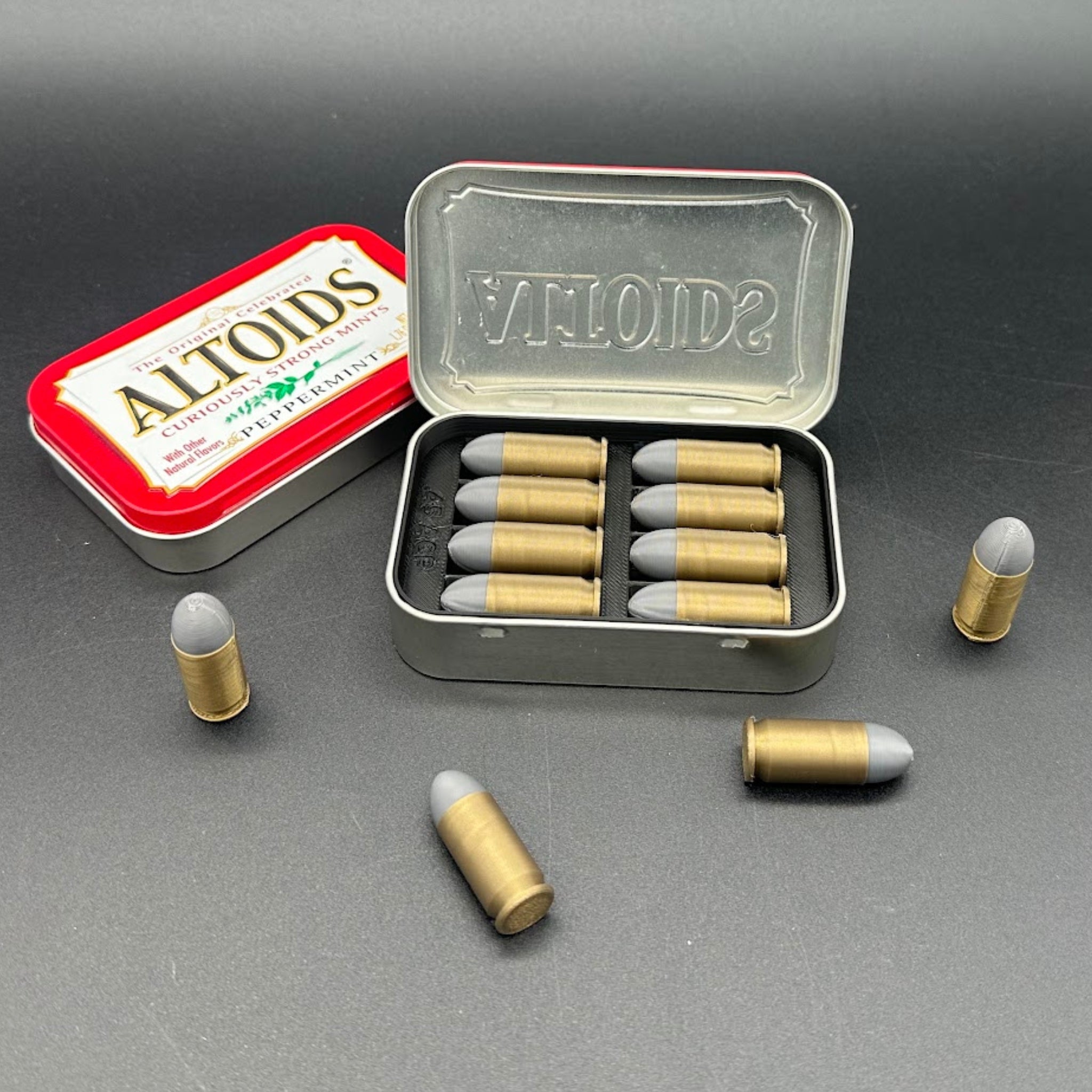 Mint Tin Magazine - Small Caliber Pocket Ammo Organizer Case for Altoids Type Can, EDC, SHTF