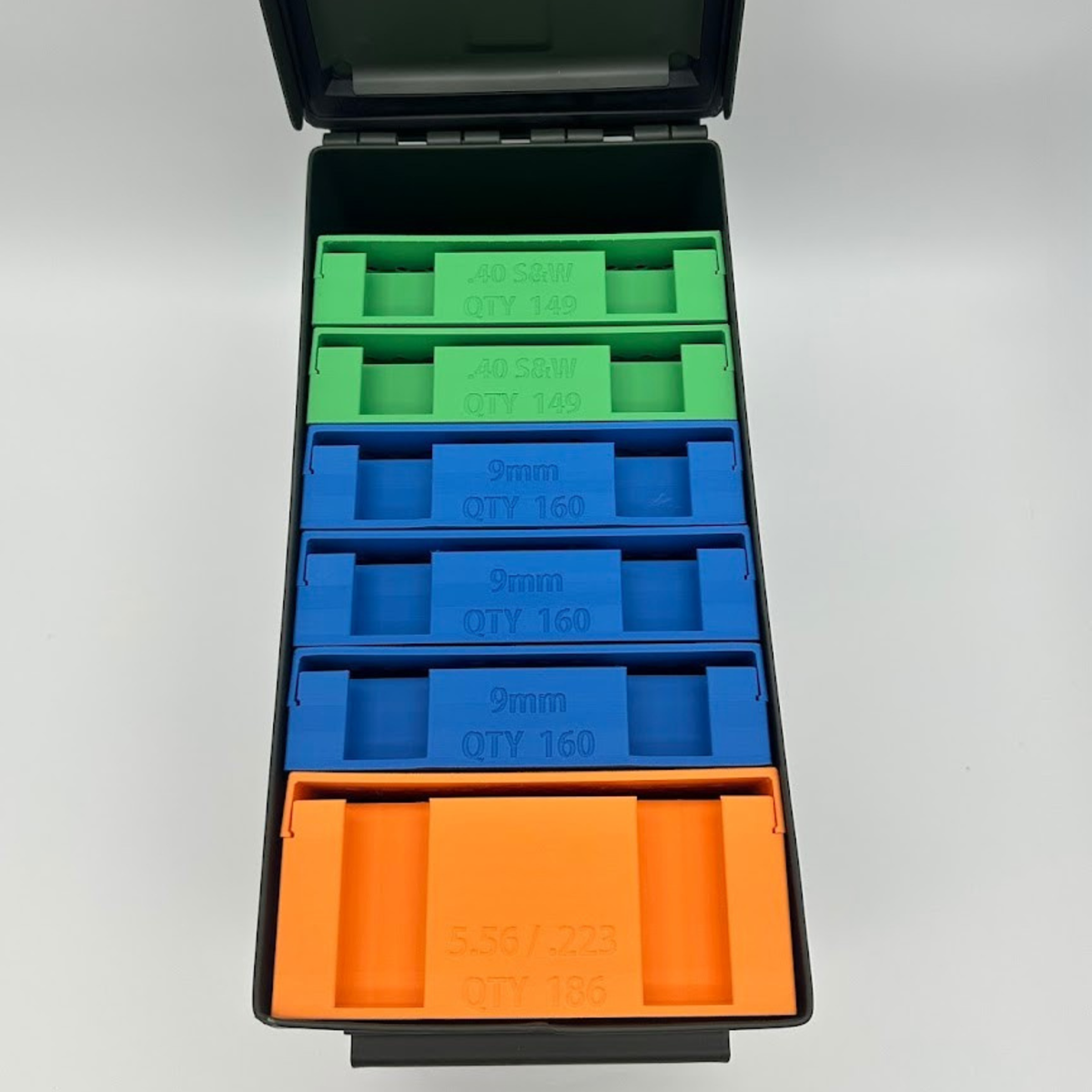 apple green, marine blue, mandarin
