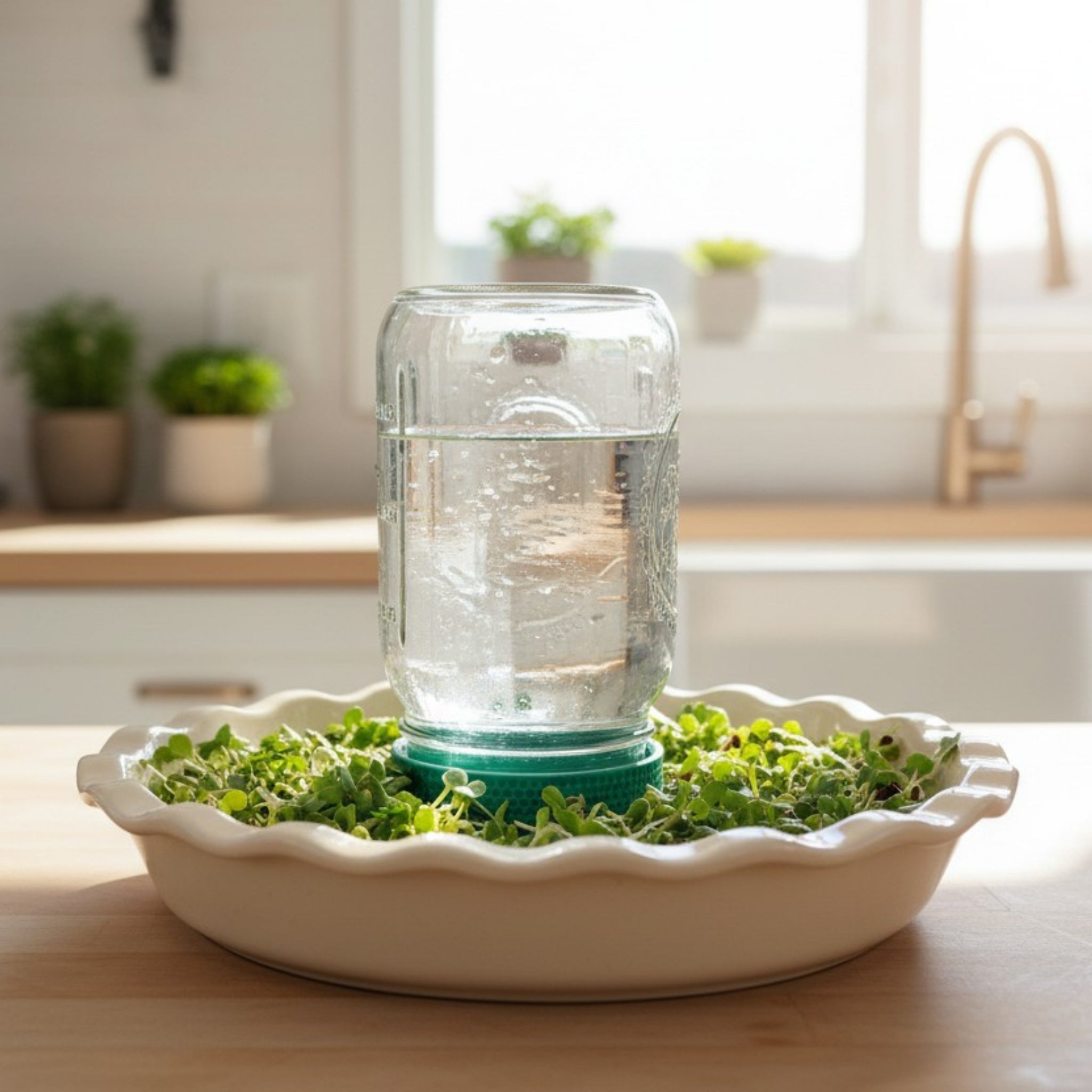 Auto-Watering Stand for Micro-green Seed Growing Universal Fit for Mason Jars, Soda Pop Bottles
