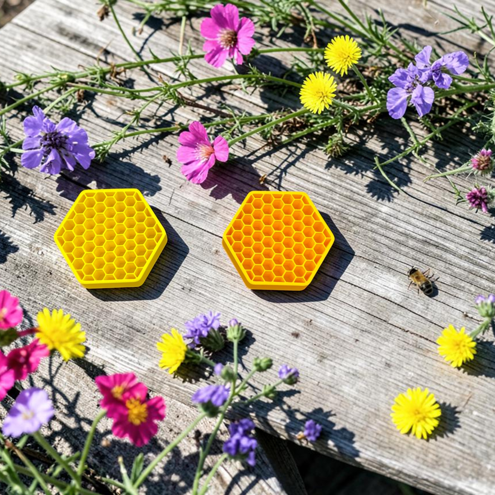 Mini Bee Puck (2-Pack, Same Color) - Pollinator Hydration Station