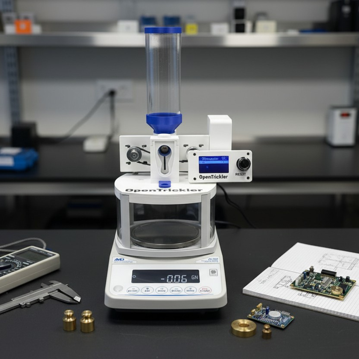 Assembled Open Trickler - Automatic Powder Trickler for Precision Ammunition Reloading