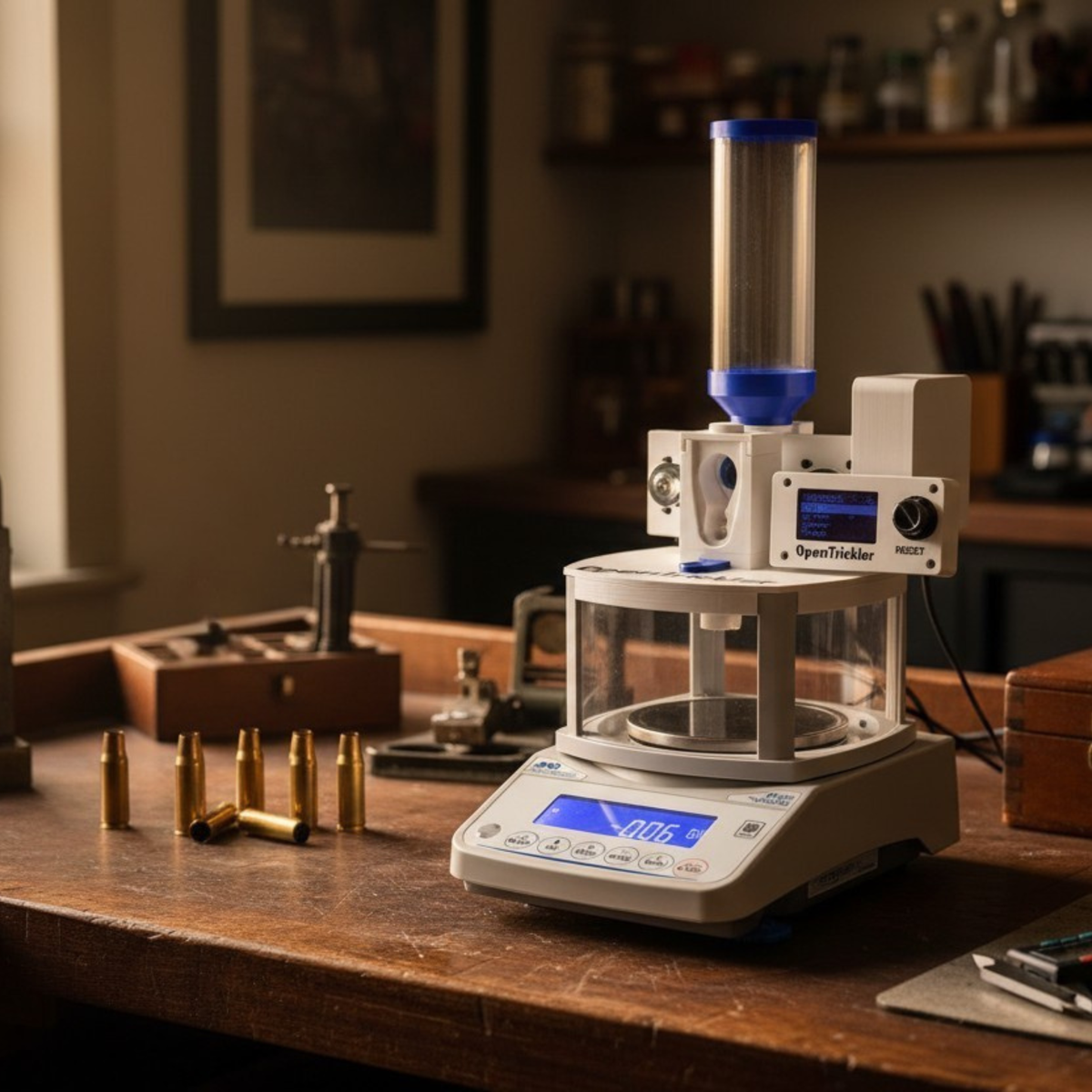 Assembled Open Trickler - Automatic Powder Trickler for Precision Ammunition Reloading