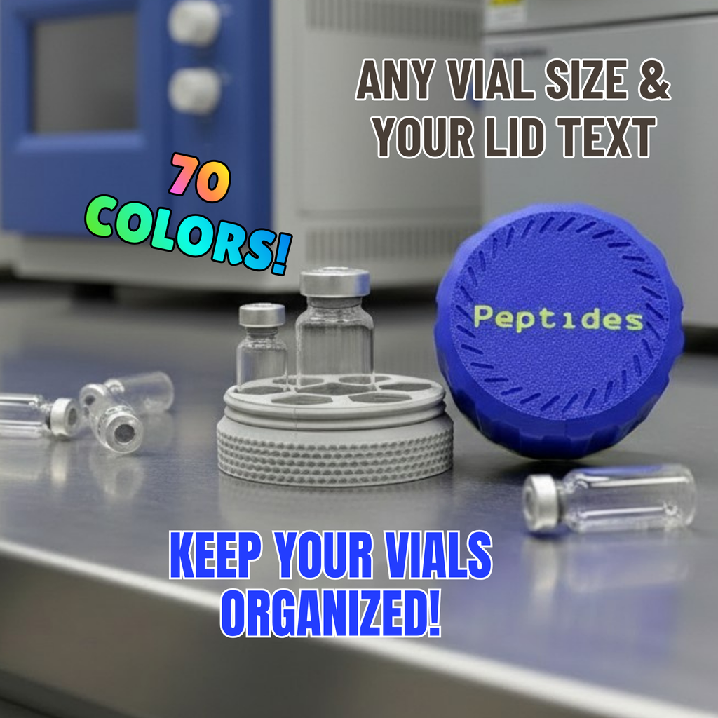 3mL - 5mL - 10mL Portable Peptide Vial Organizer Case - Any vial size