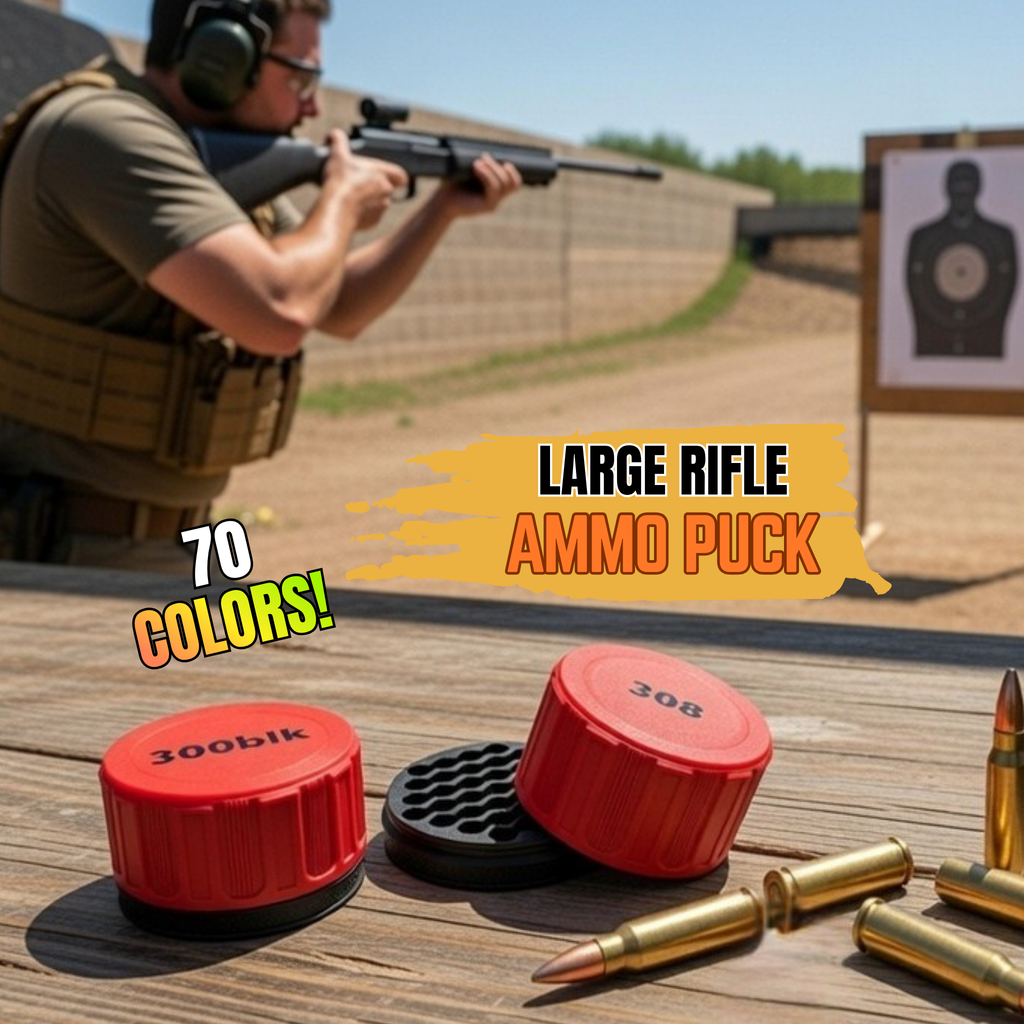 Large Rifle Caliber Ammo Puck Organizer, EDC, SHTF, Bugout