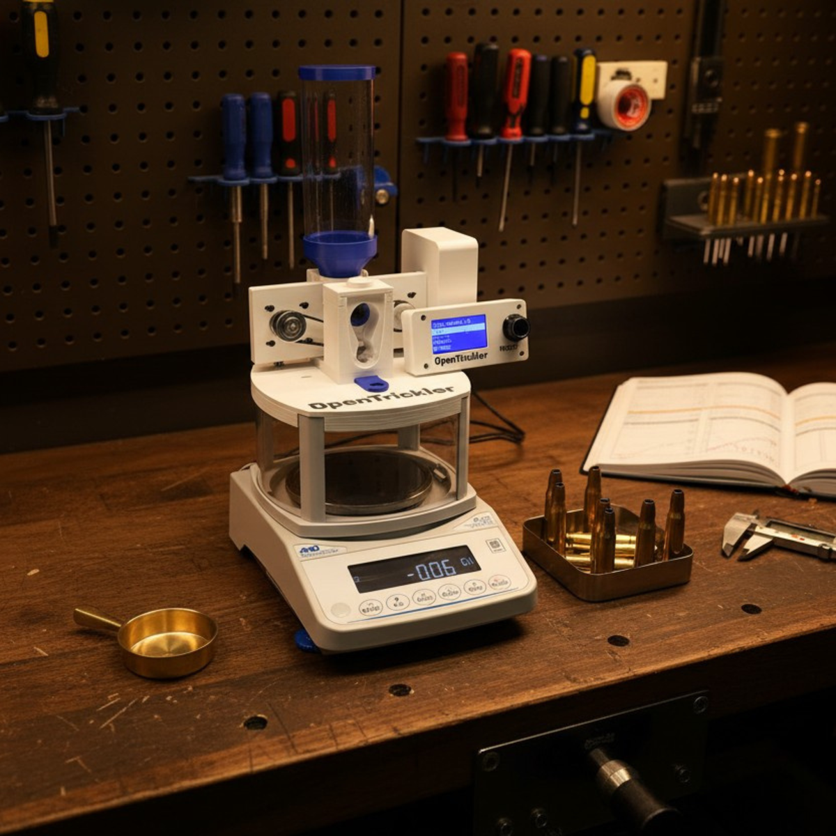 Assembled Open Trickler - Automatic Powder Trickler for Precision Ammunition Reloading