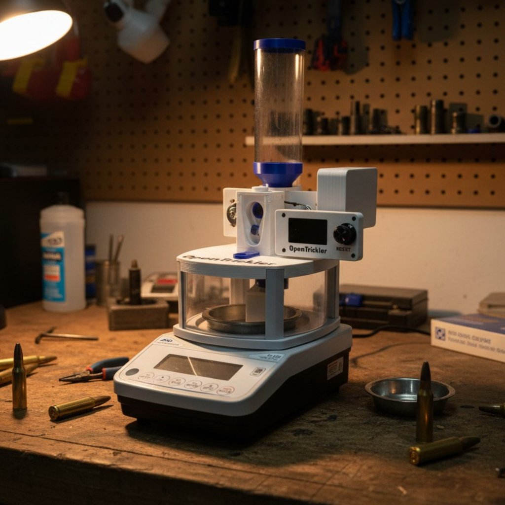 Assembled Open Trickler - Automatic Powder Trickler for Precision Ammunition Reloading