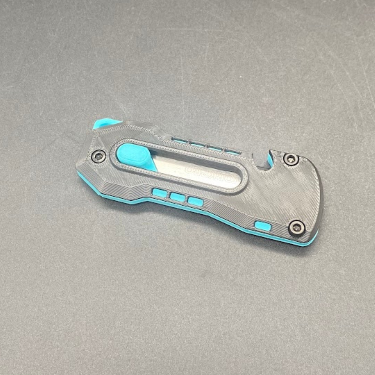 charcoal & turquoise