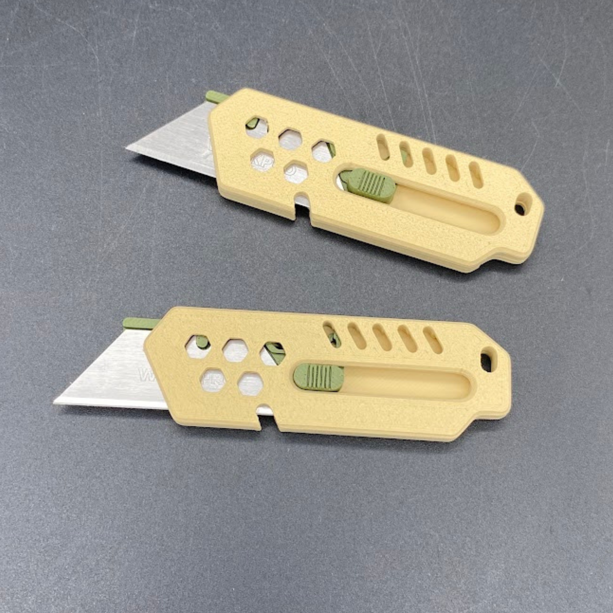 matte desert tan & matte dark green