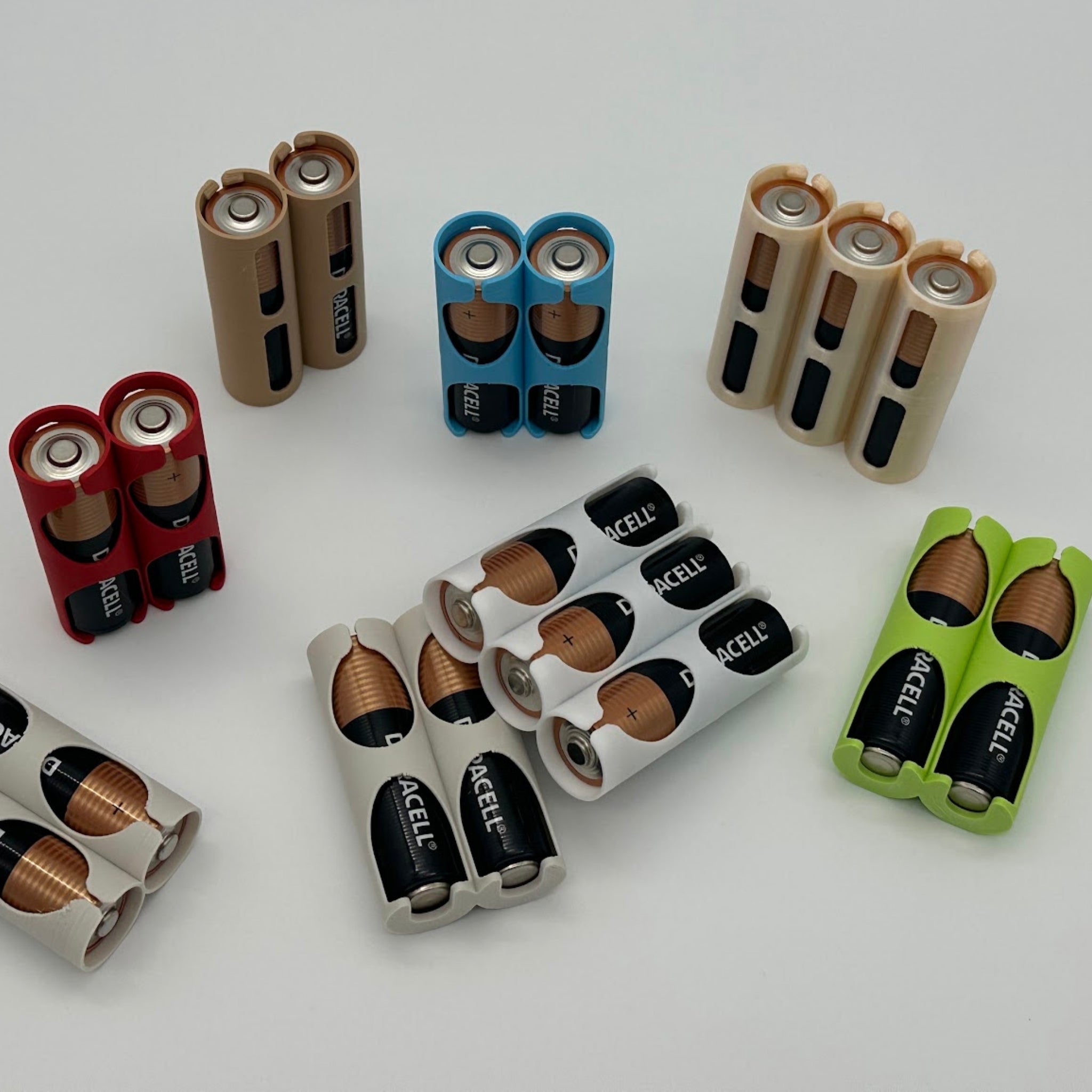 Pocket Battery Holder for EDC, Backpack, Camera Bag, Bug-Out, Emergency, Survival - AA or AAA