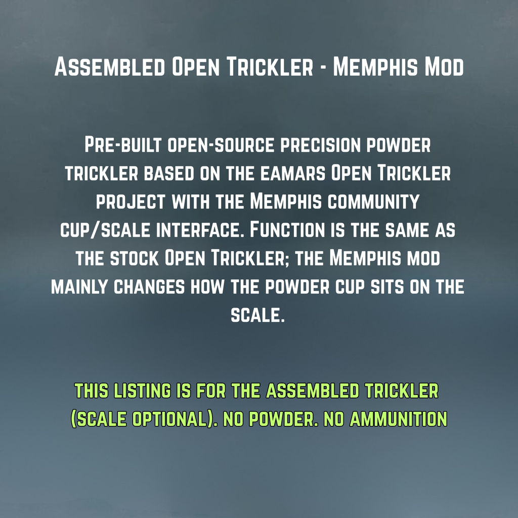 Assembled Open Trickler - Automatic Powder Trickler for Precision Ammunition Reloading