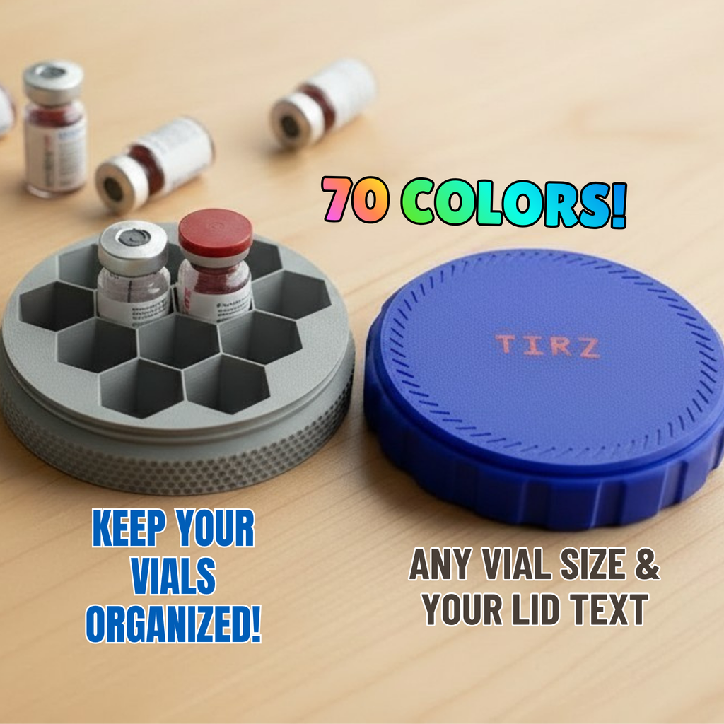 Portable Peptide Vial Organizer Case - Any Vial Size