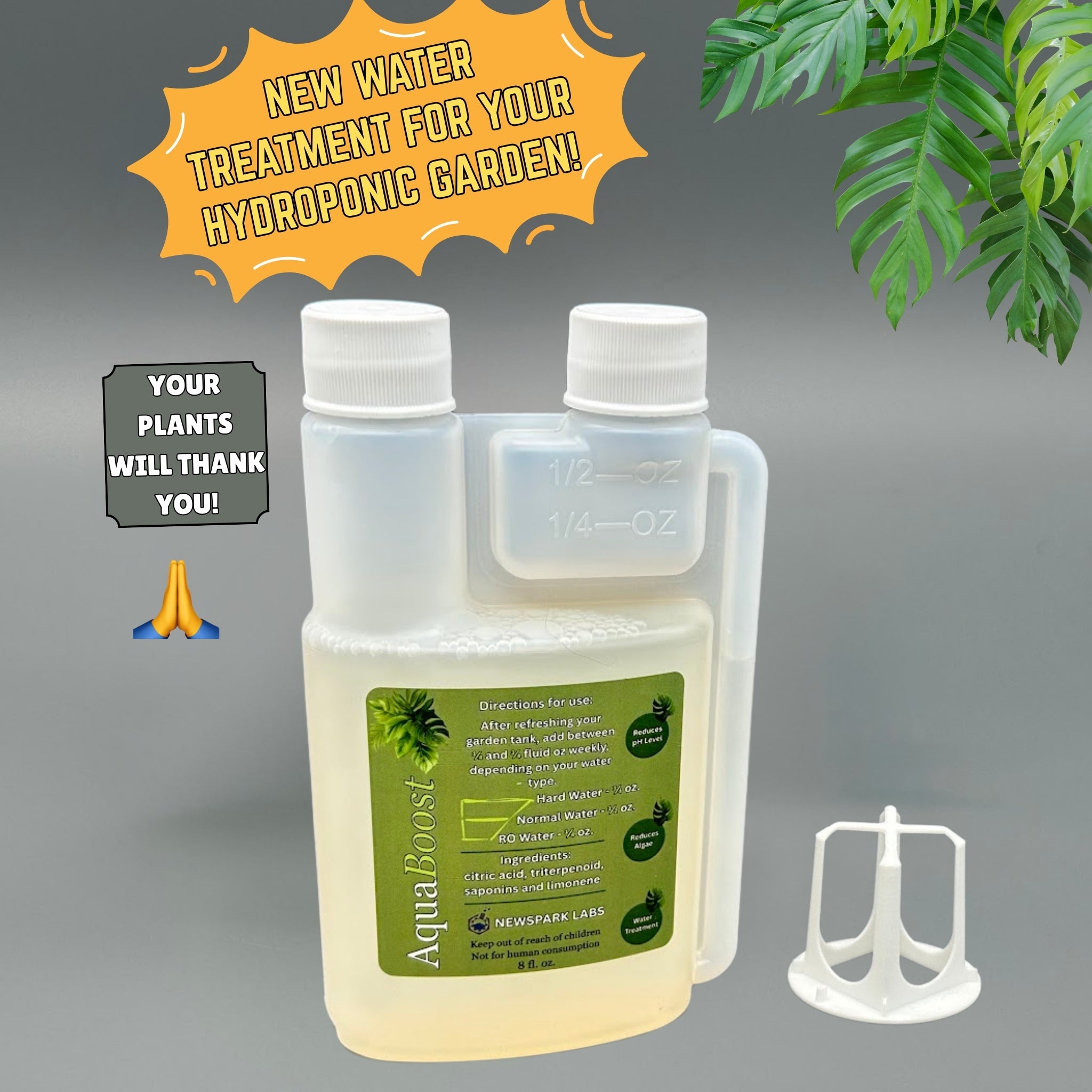AquaBoost for your Indoor Hydroponic Garden - Get your pH Low easy-dose bottle
