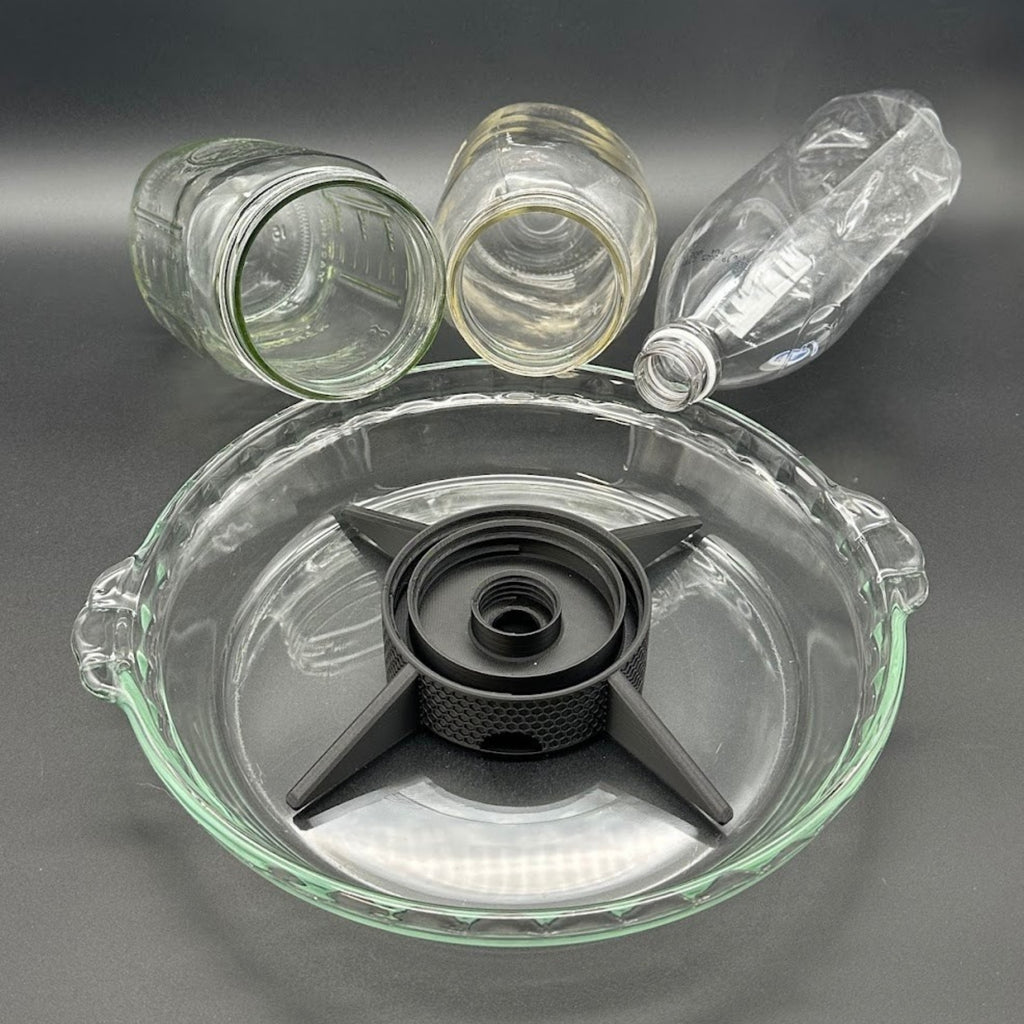 Auto-Watering Stand for Micro-green Seed Sprouting, Universal Fit for Mason Jars, Soda Pop Bottles