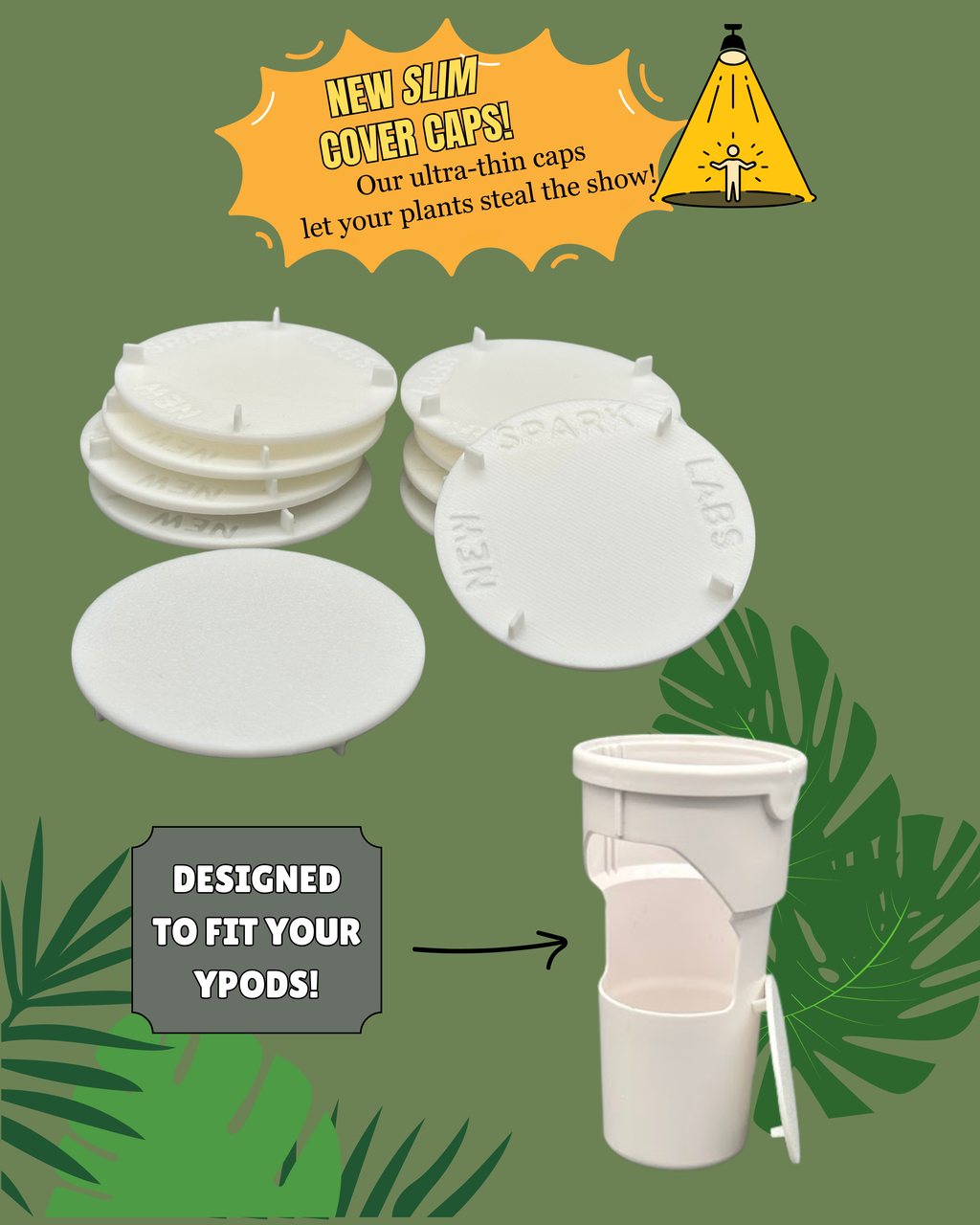 SLIM Cover Caps for your Gardyn yPod - Set of 10