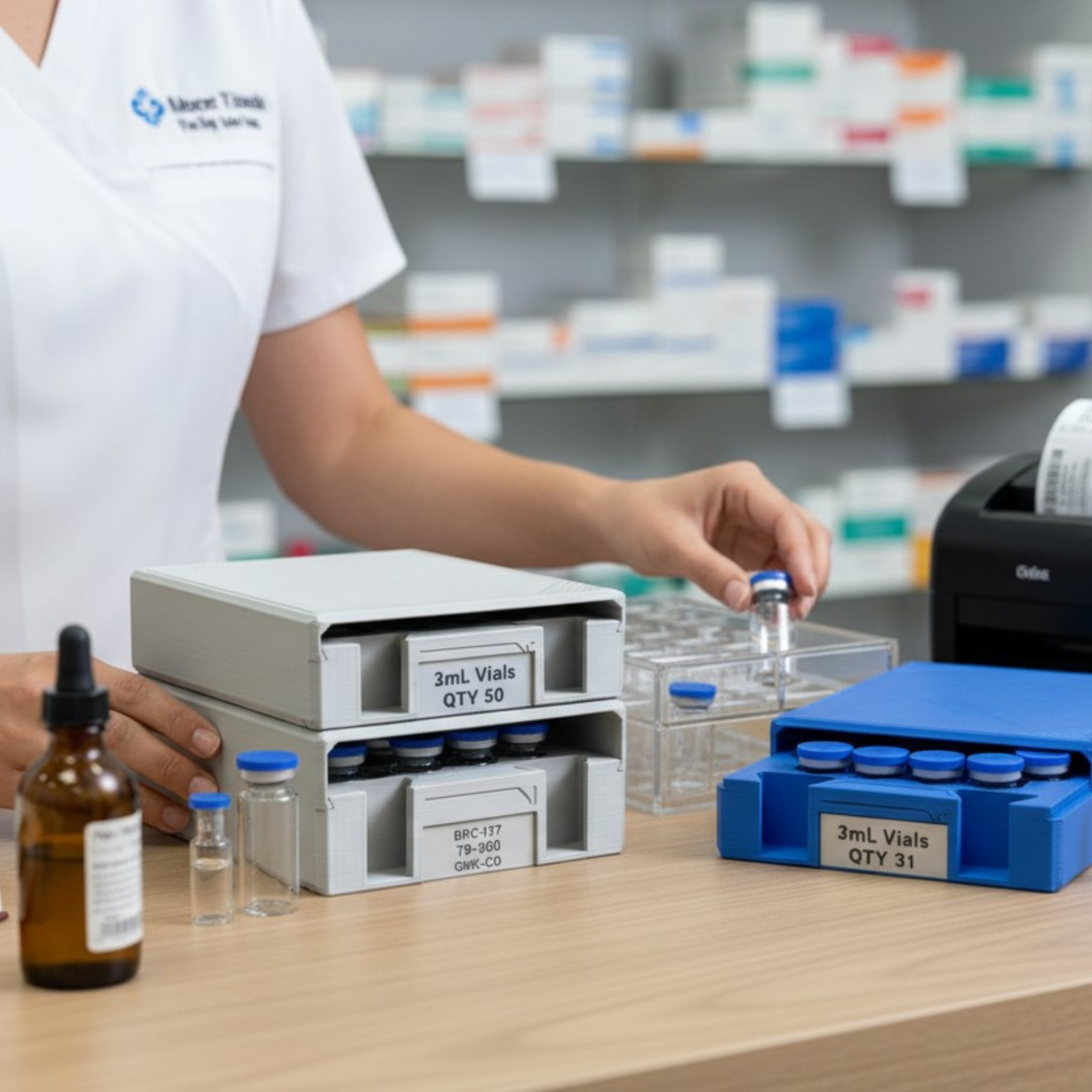 Vial Rack PRO - Portable Peptide Organizer Case