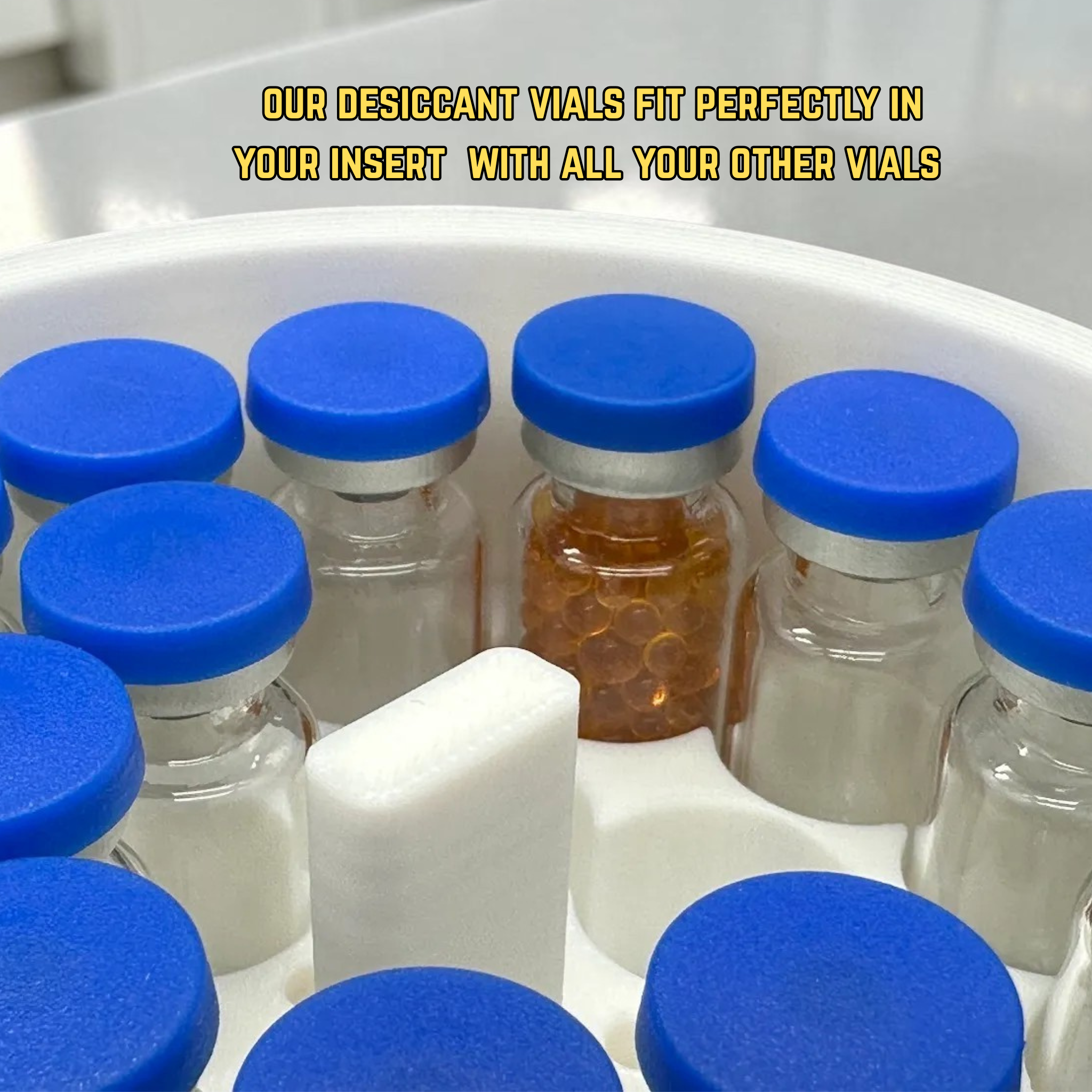 Set of 5 or 10 Desiccant Vials - Vial Dry