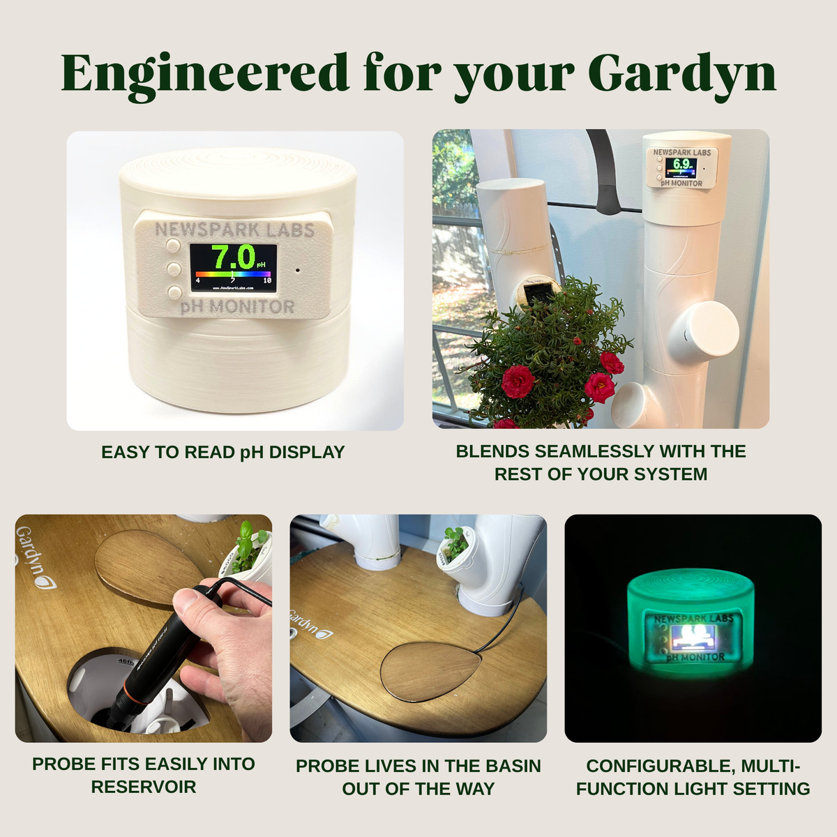 pH Monitor for Indoor Hydroponic Gardyn