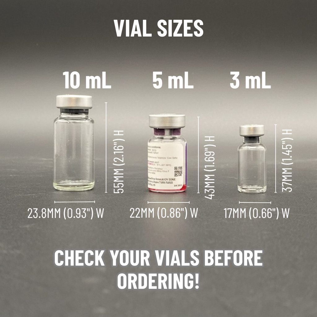 3mL - 5mL - 10mL Portable Peptide Vial Organizer Case - Any vial size