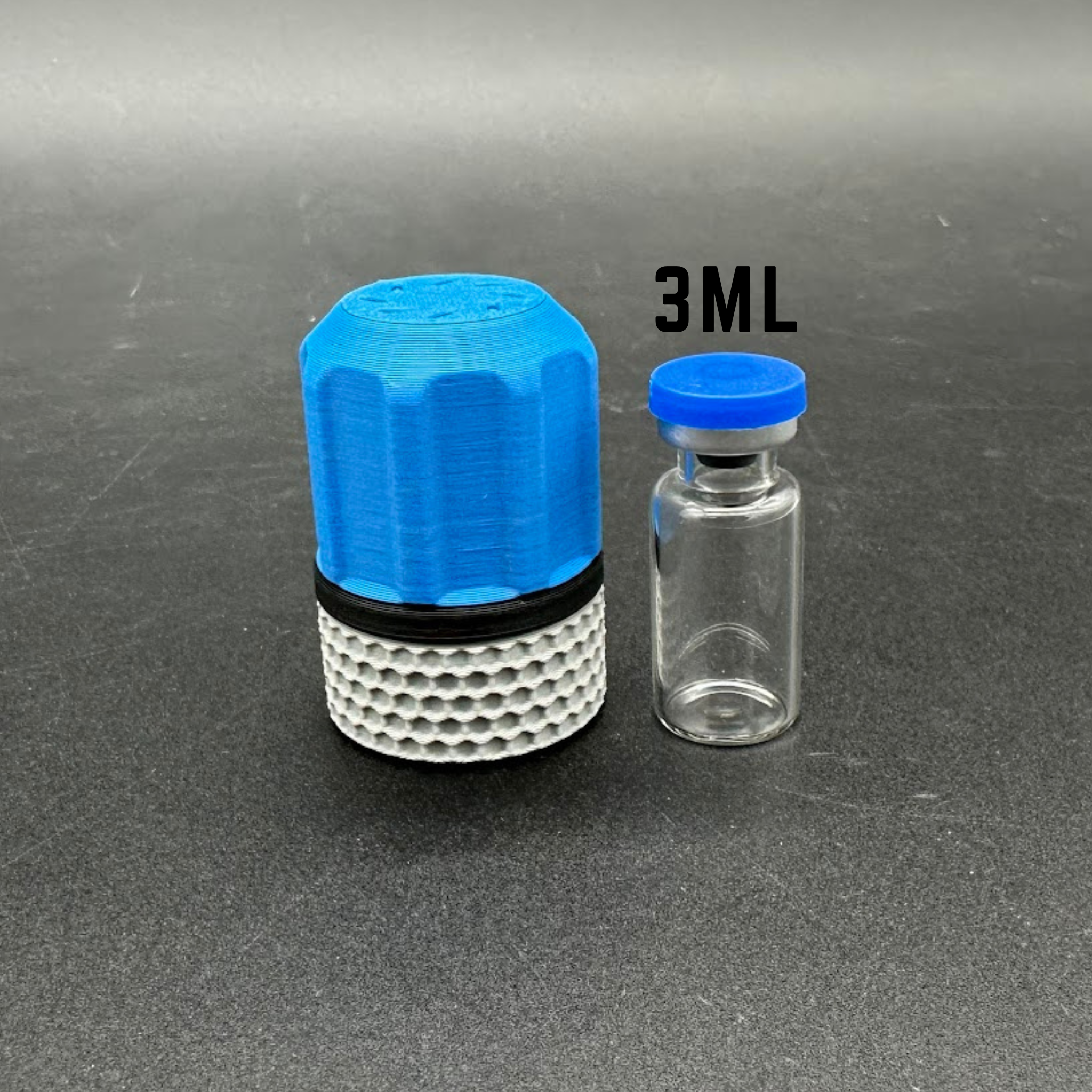 Ultra-Portable Peptide Organizer Case – Screw Top Single Vial Holder 3mL to 30mL, 2 Pack
