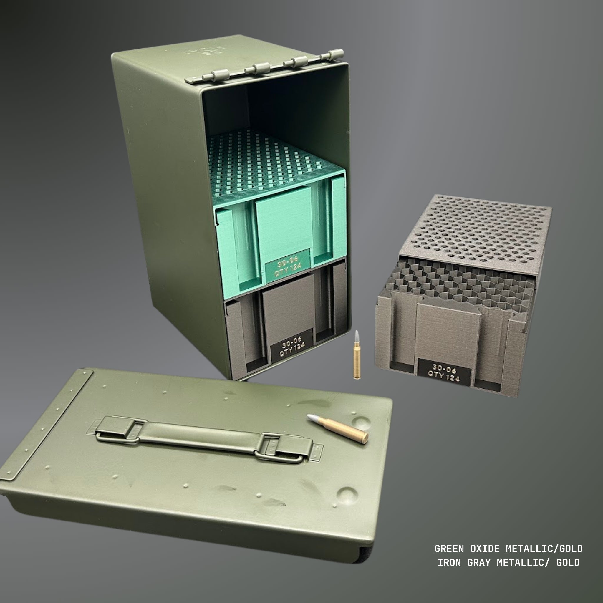 Ammo Organizer Tray for 50Cal NATO Can - The Range Rack PLUS System, 60+ Calibers and Designs