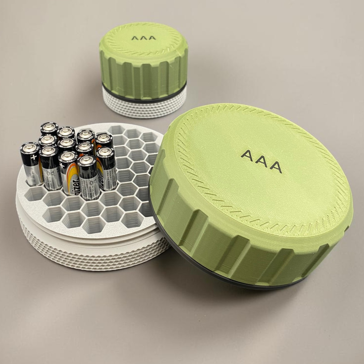 High-Tech Battery Organizer Puck