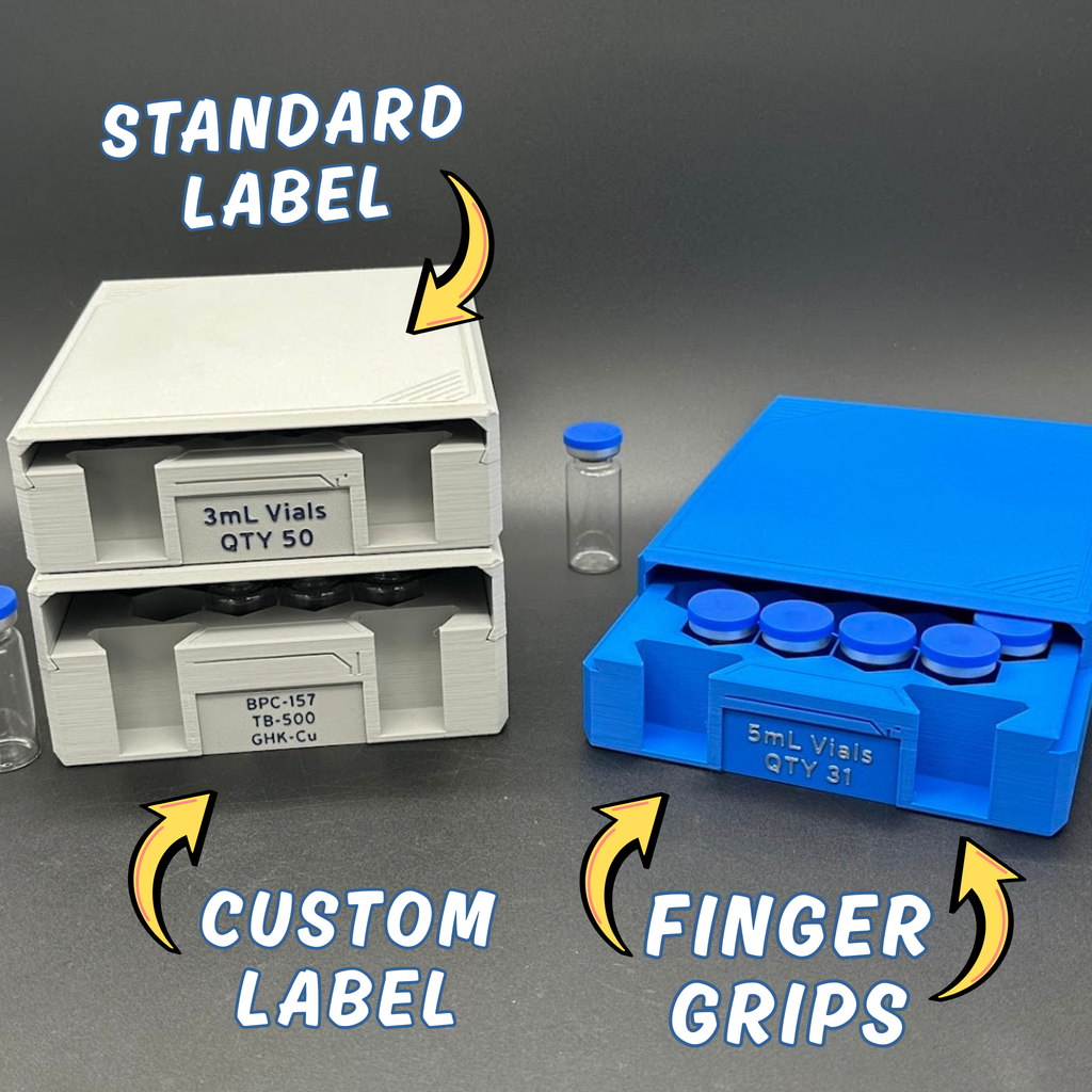 Vial Rack PRO - Portable Peptide Organizer Case