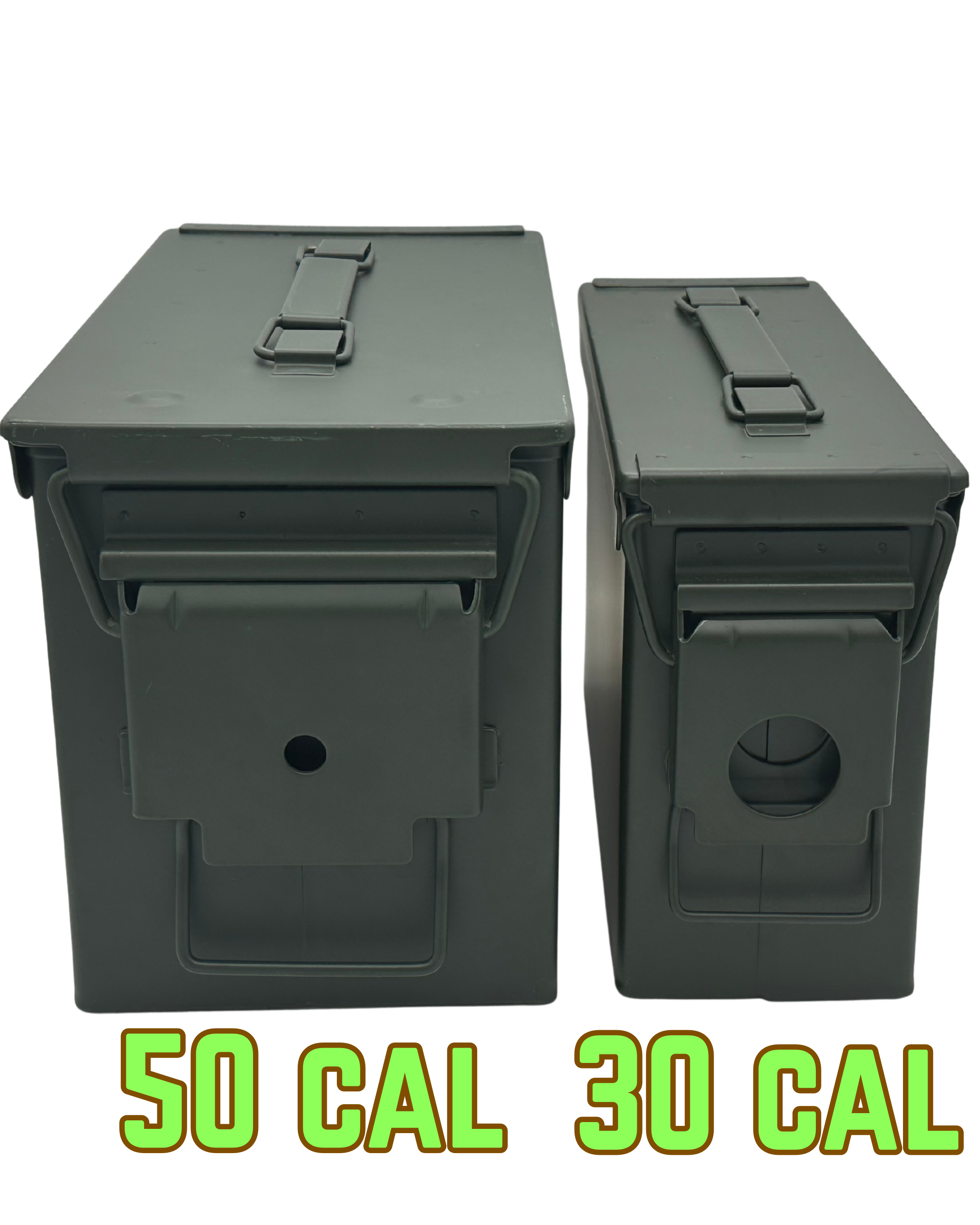 Metal Ammo Can - Two Standard Sizes - Works with Range Rack System (Empty)
