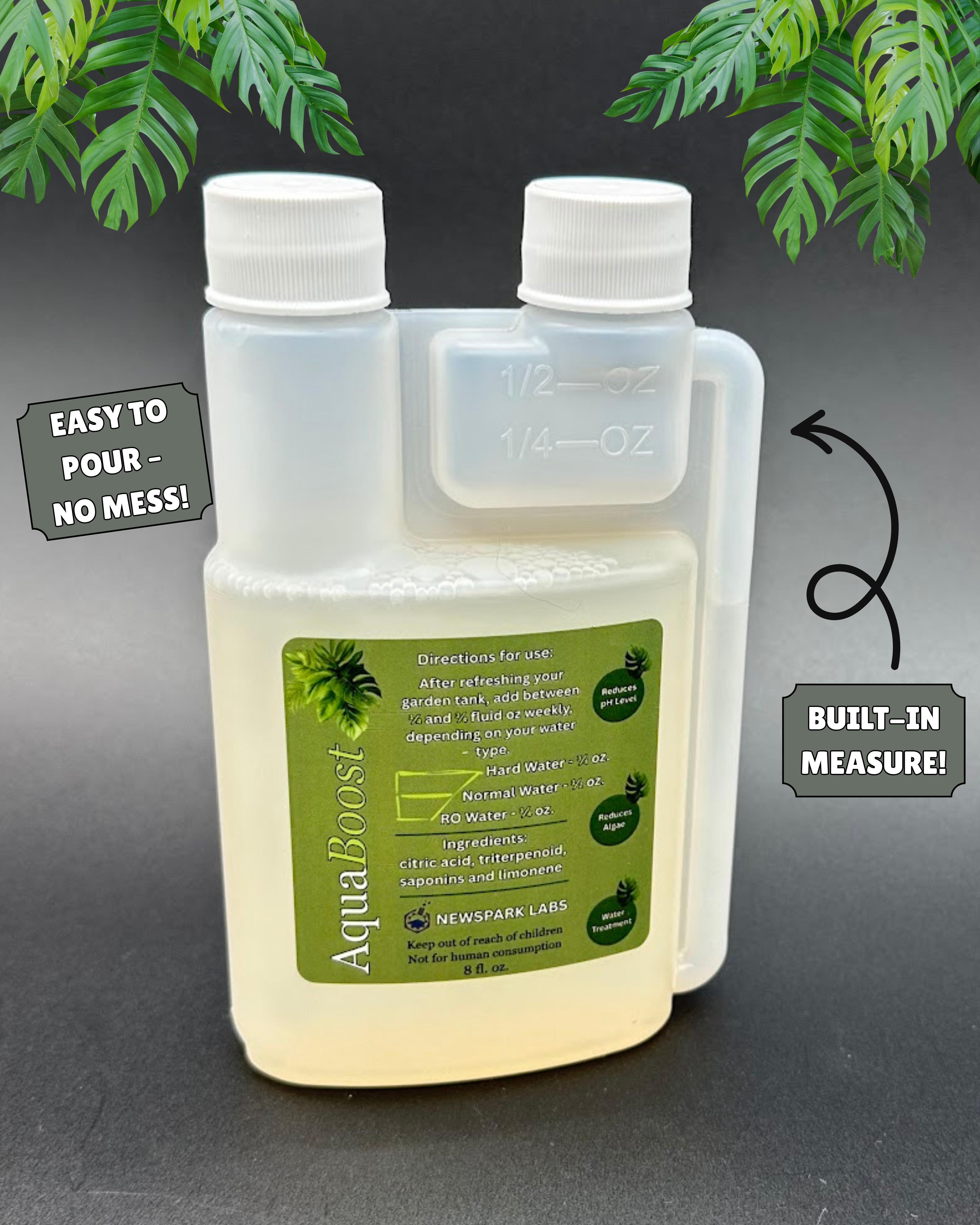 AquaBoost for your Indoor Hydroponic Garden - Get your pH Low easy-dose bottle