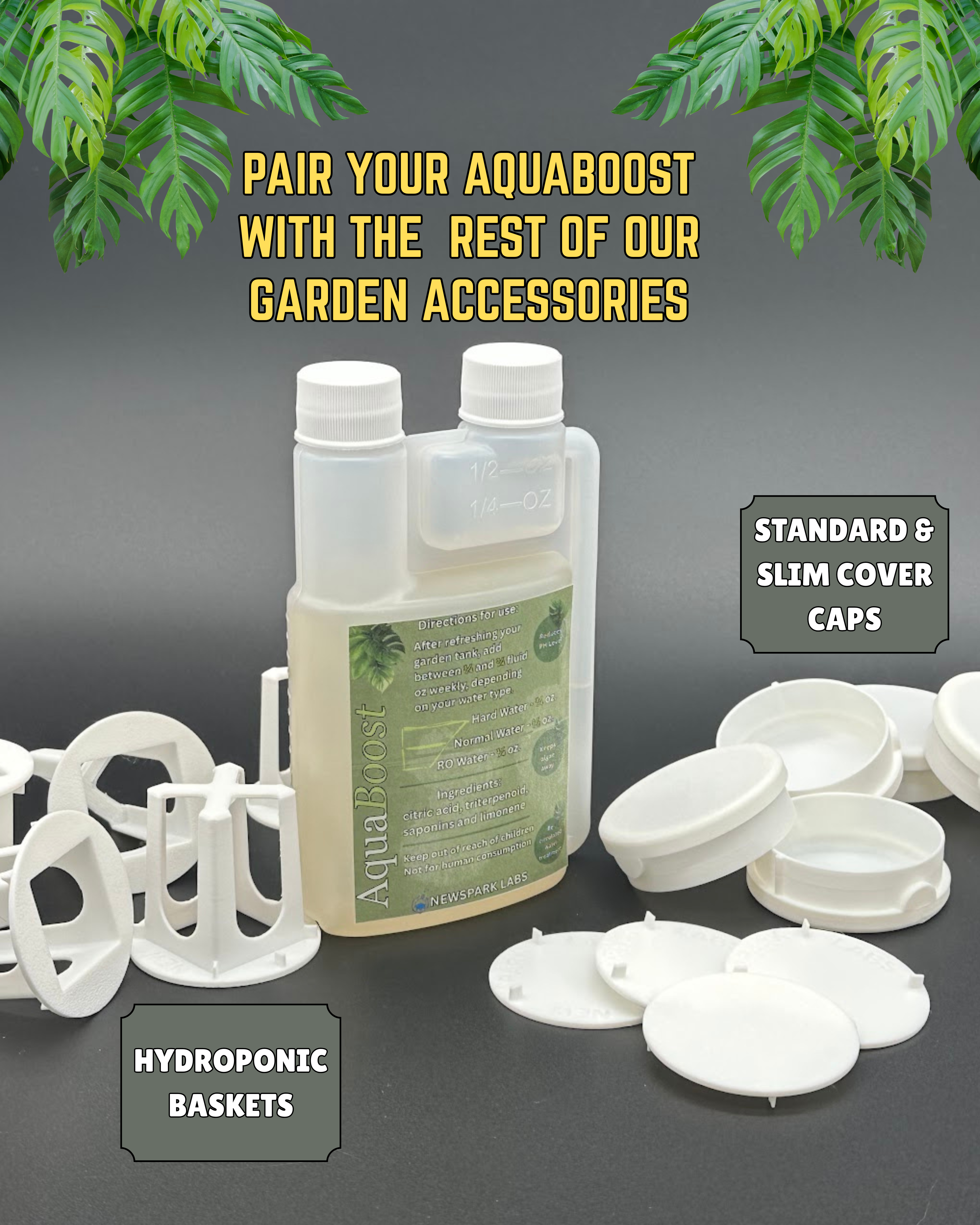 AquaBoost for your Indoor Hydroponic Garden - Get your pH Low easy-dose bottle