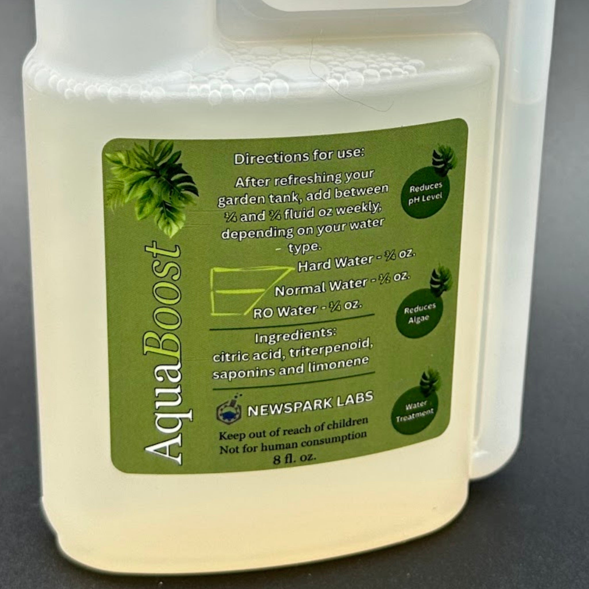 AquaBoost for your Indoor Hydroponic Garden - Get your pH Low easy-dose bottle