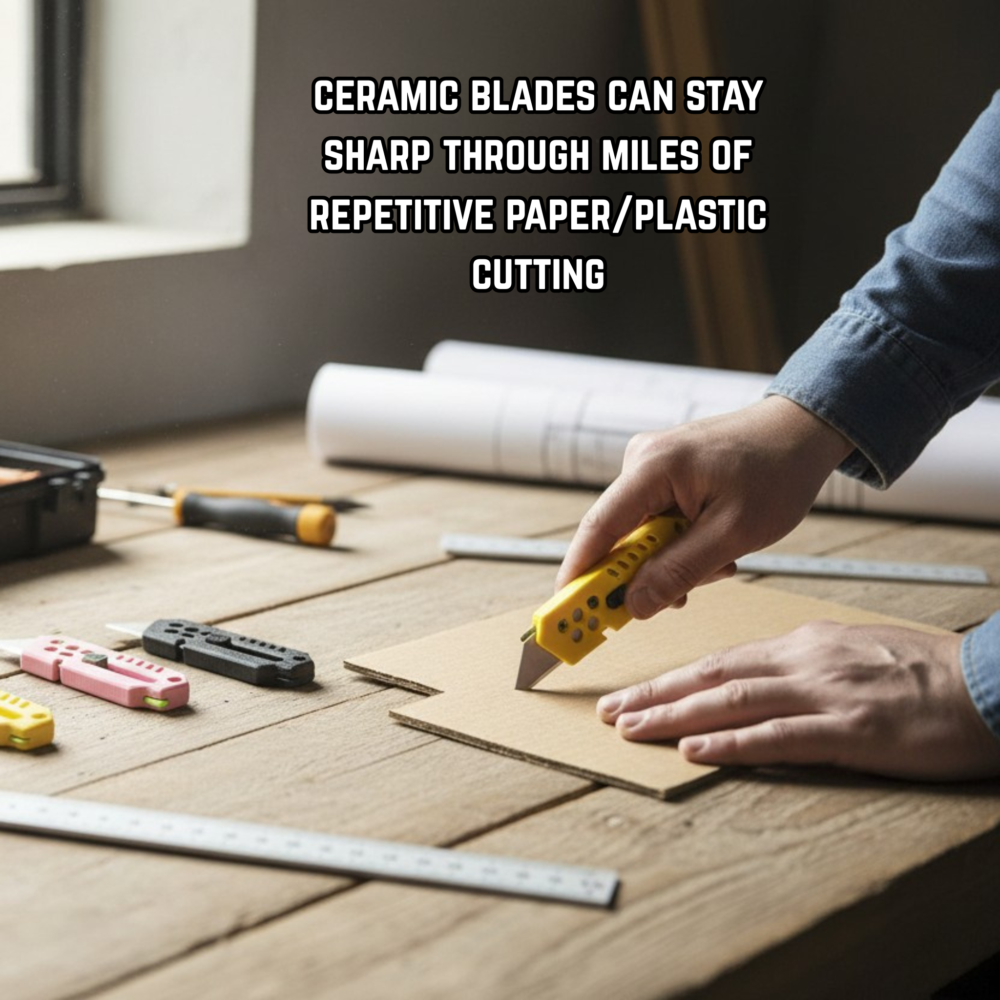 Custom Color Ultra-Compact Every Day Carry (EDC) Ceramic Utility Knife