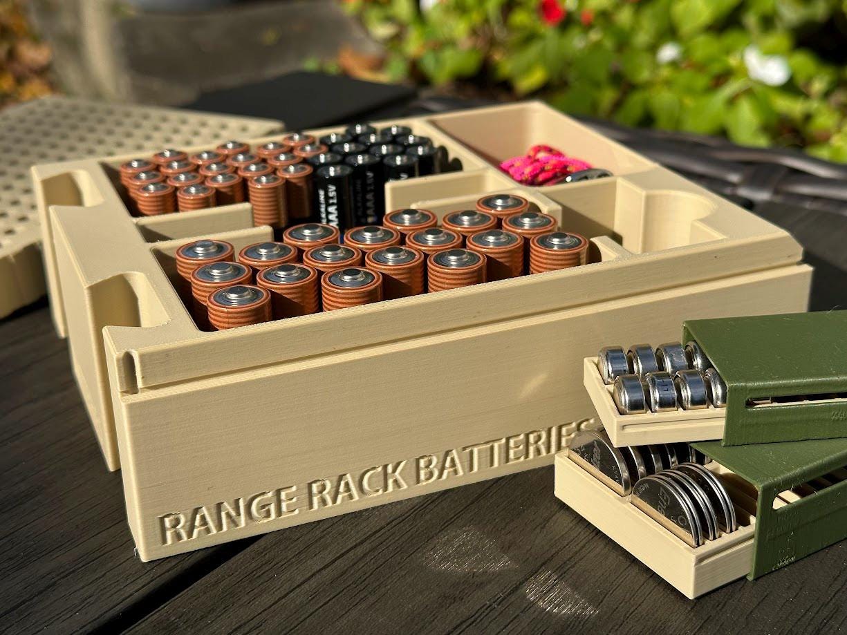 Battery Organizer for 50 Cal Ammo Can