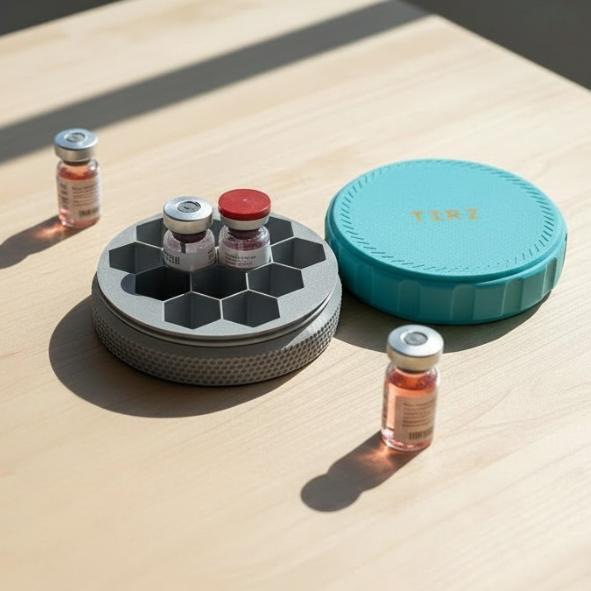 Portable Peptide Vial Organizer Case - Any Vial Size