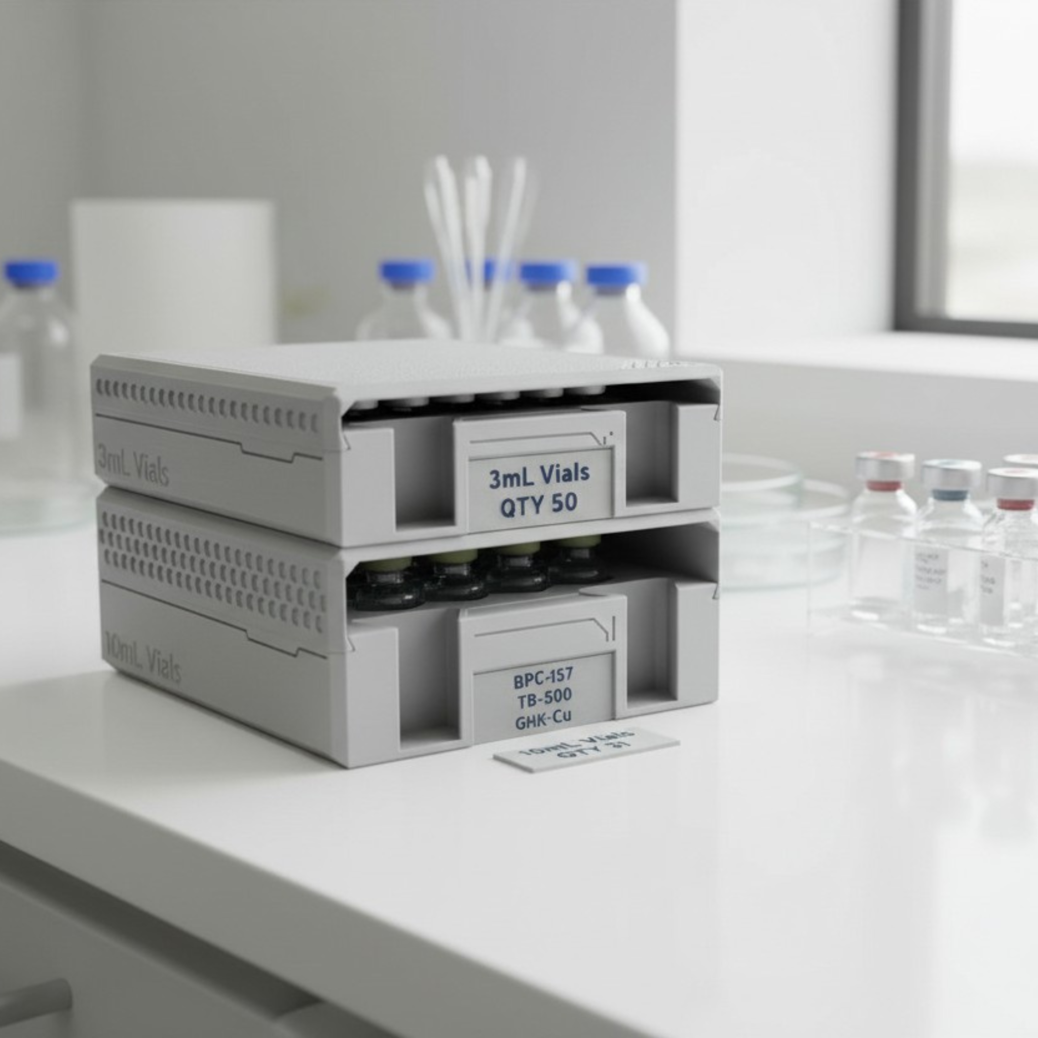 Vial Rack PRO - Portable Peptide Organizer Case