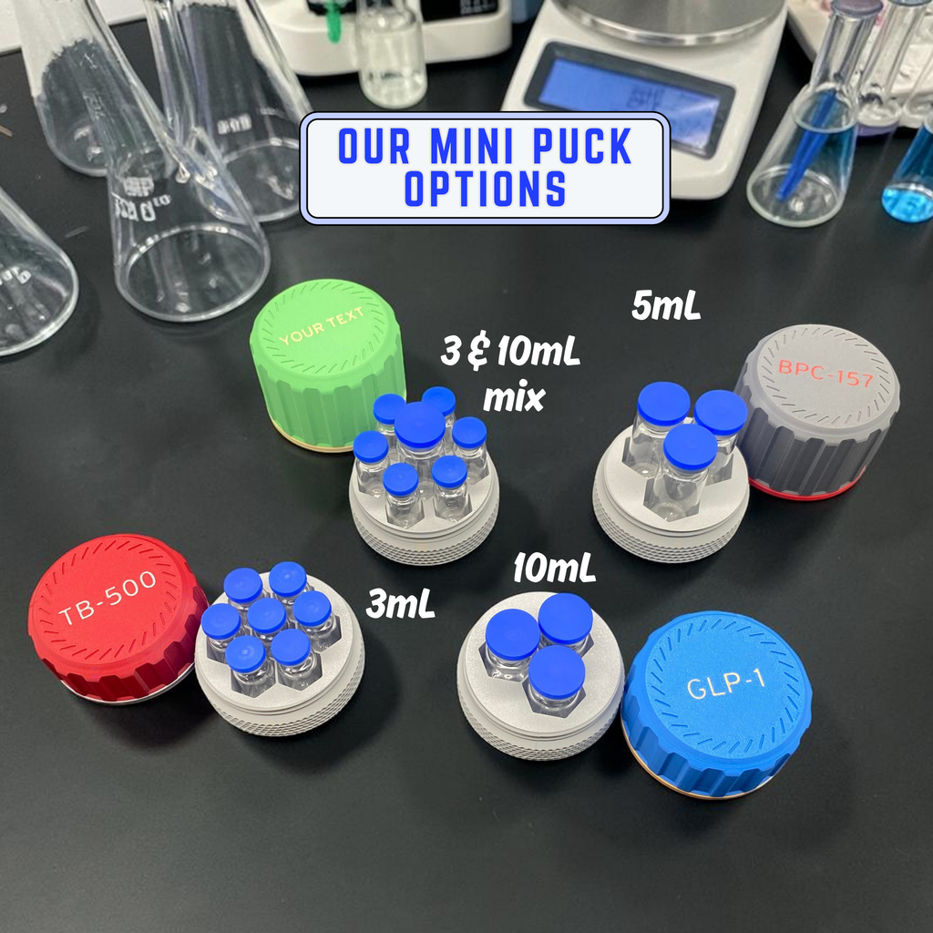 3mL - 5mL - 10mL Portable Peptide Vial Organizer Case - Any vial size