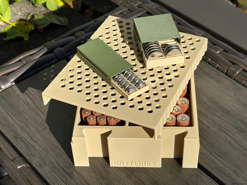 Battery Organizer for 50 Cal Ammo Can