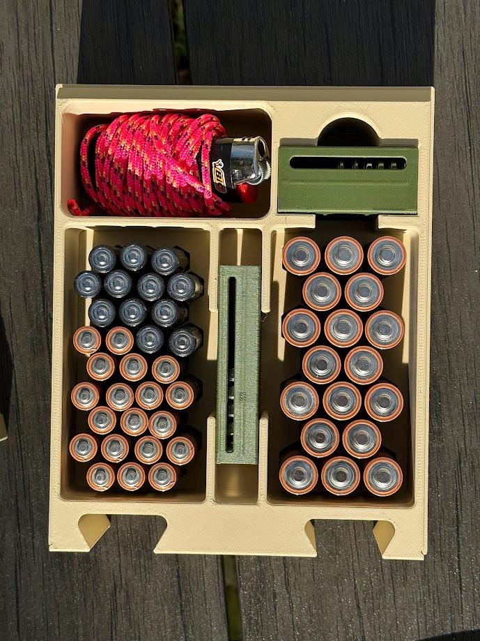 Battery Organizer for 50 Cal Ammo Can