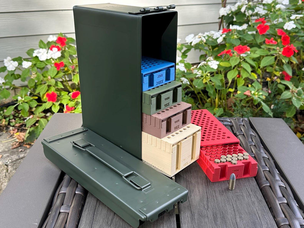 Ammo Organizer Tray for 30Cal NATO Can - The Range Rack System, 60+ Calibers and Designs