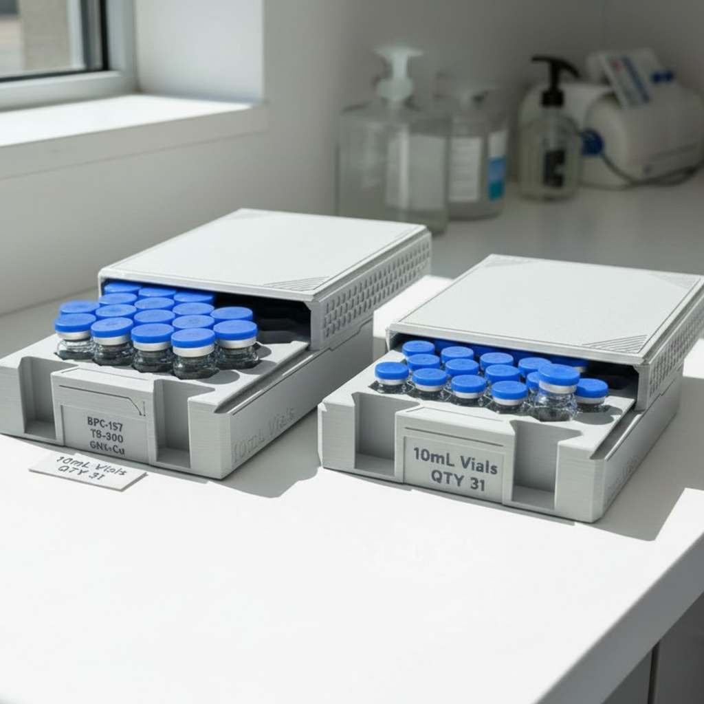 Vial Rack PRO - Portable Peptide Organizer Case