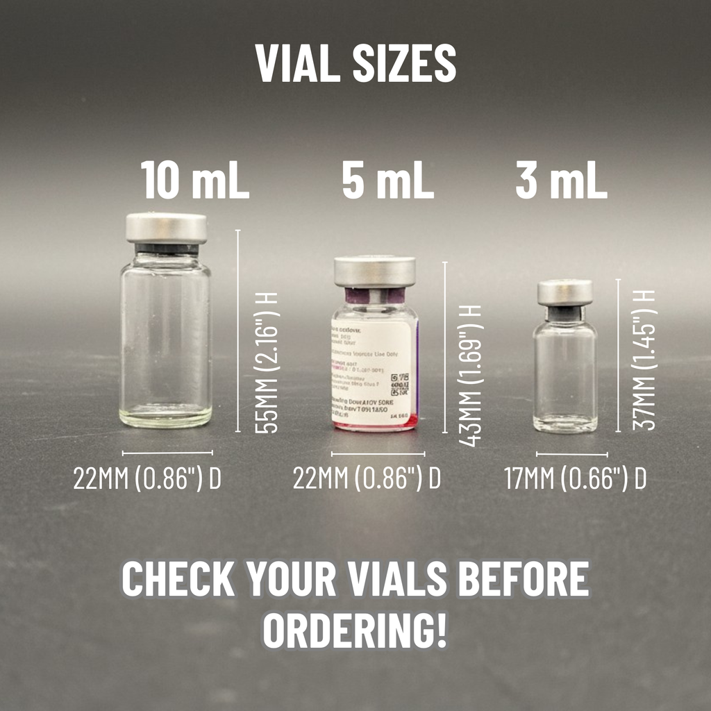 3mL - 5mL - 10mL Portable Peptide Vial Organizer Case - Any vial size