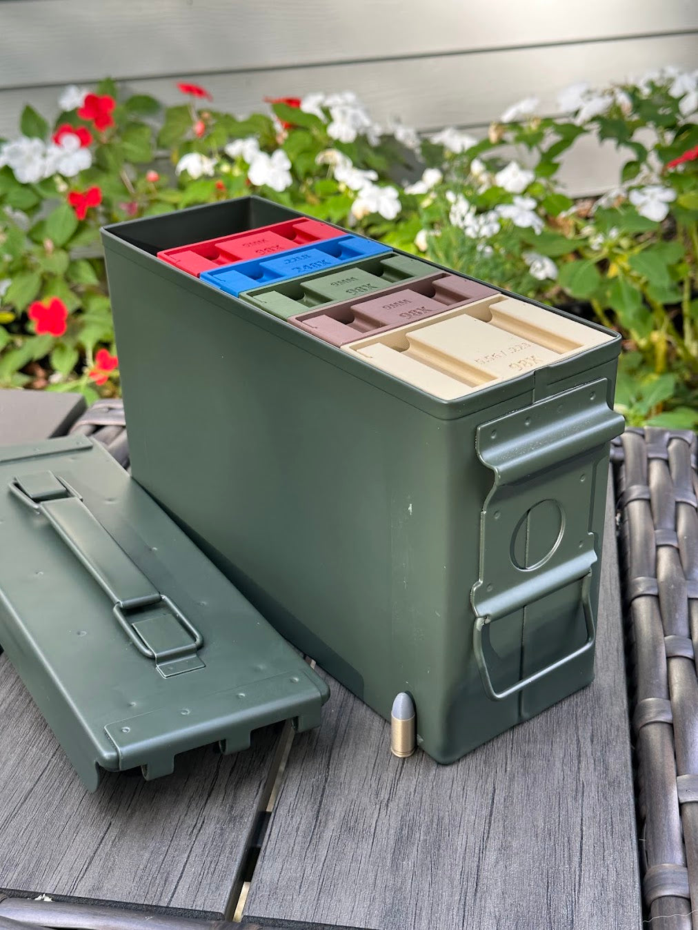Metal Ammo Can - Two Standard Sizes - Works with Range Rack System (Empty)
