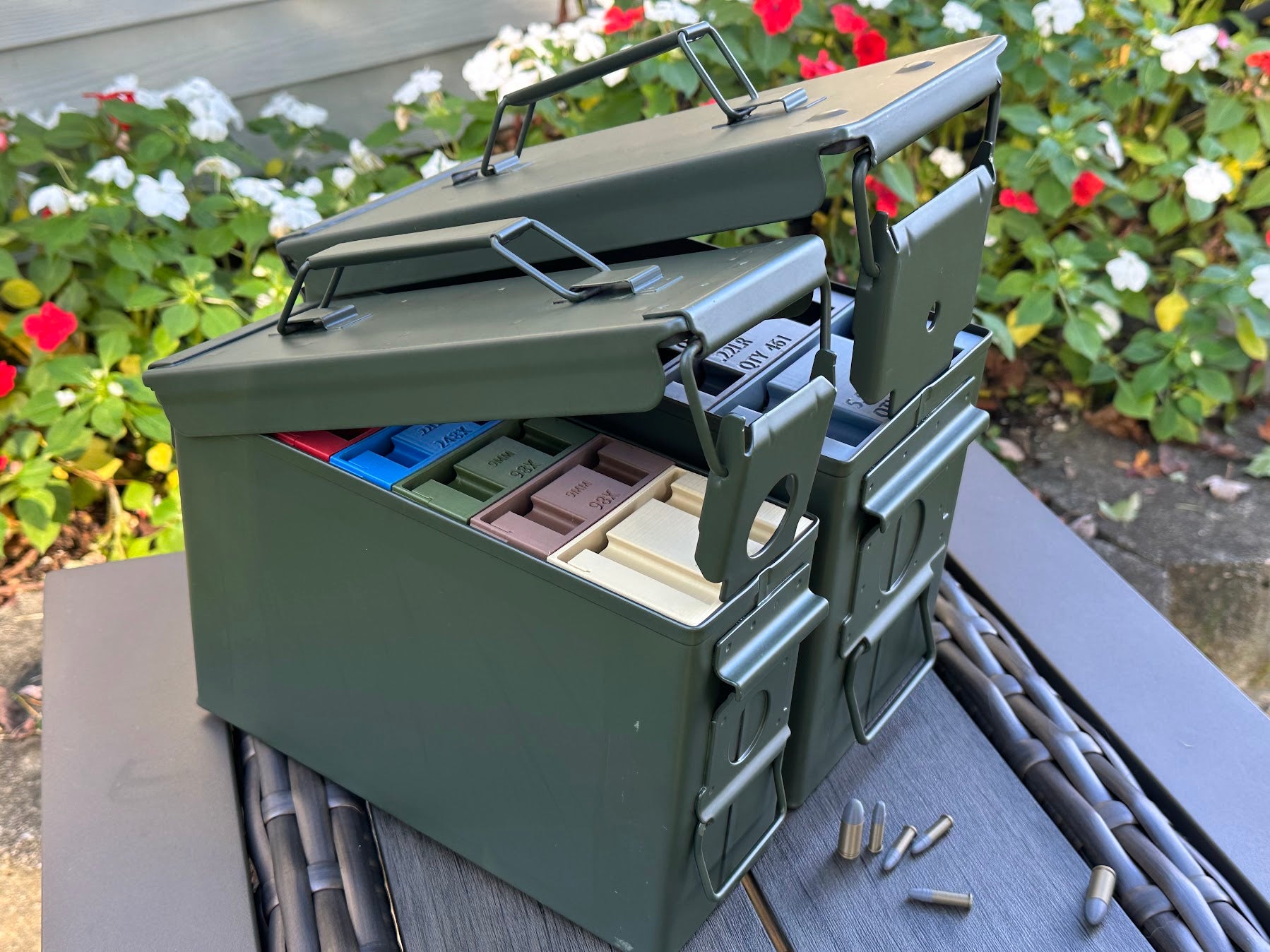 Metal Ammo Can - Two Standard Sizes - Works with Range Rack System (Empty)