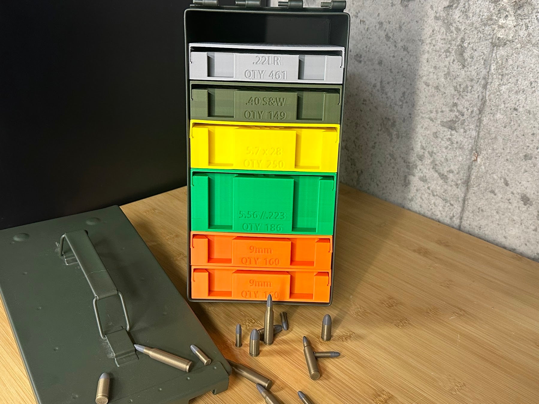 Metal Ammo Can - Two Standard Sizes - Works with Range Rack System (Empty)