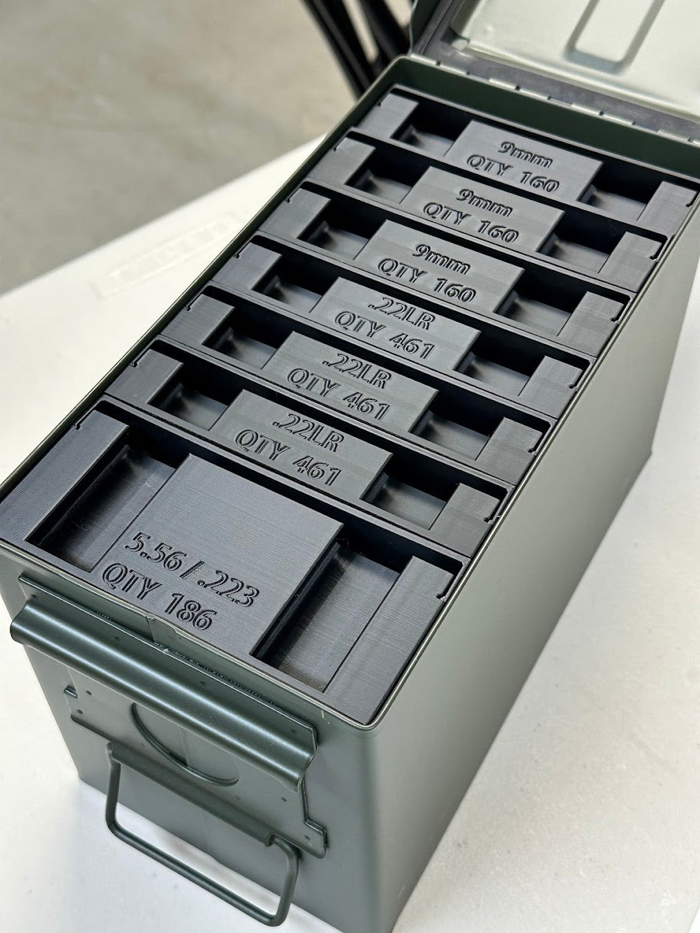 Metal Ammo Can - Two Standard Sizes - Works with Range Rack System (Empty)