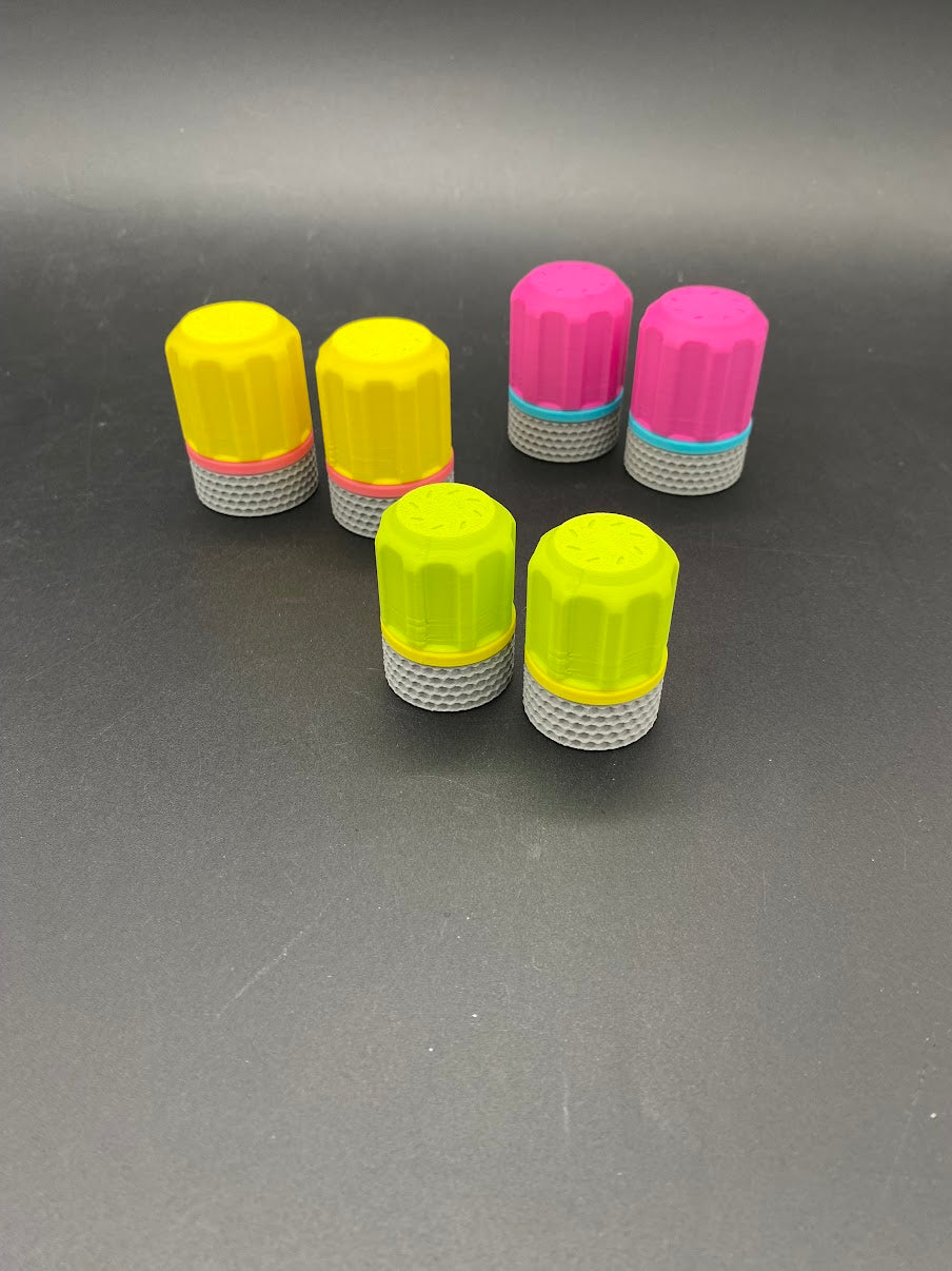 magenta and turquoise, bright green and yellow, yellow and pink