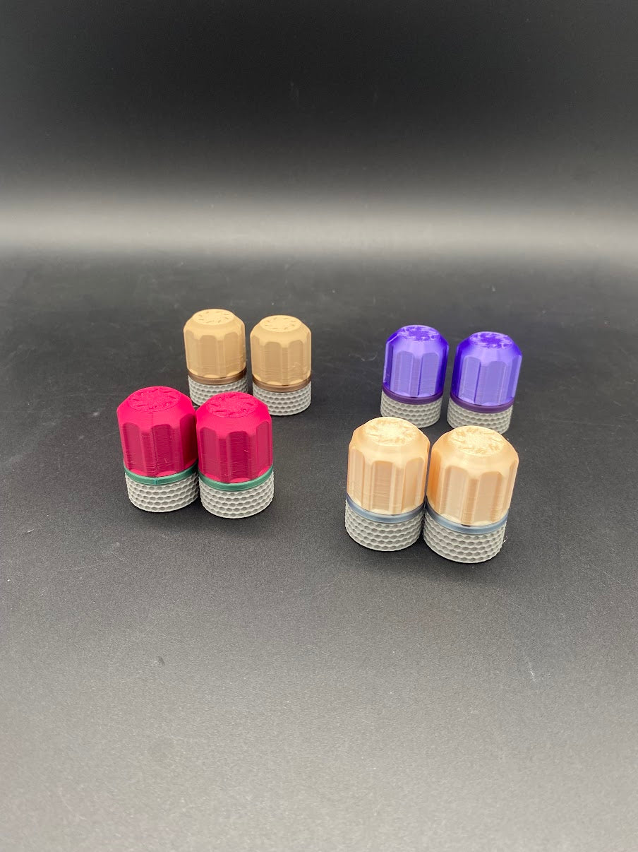 plum and oxide green metallic; silk champagne and titan gray ; matte latte and metallic copper brown; silk purple and indigo.