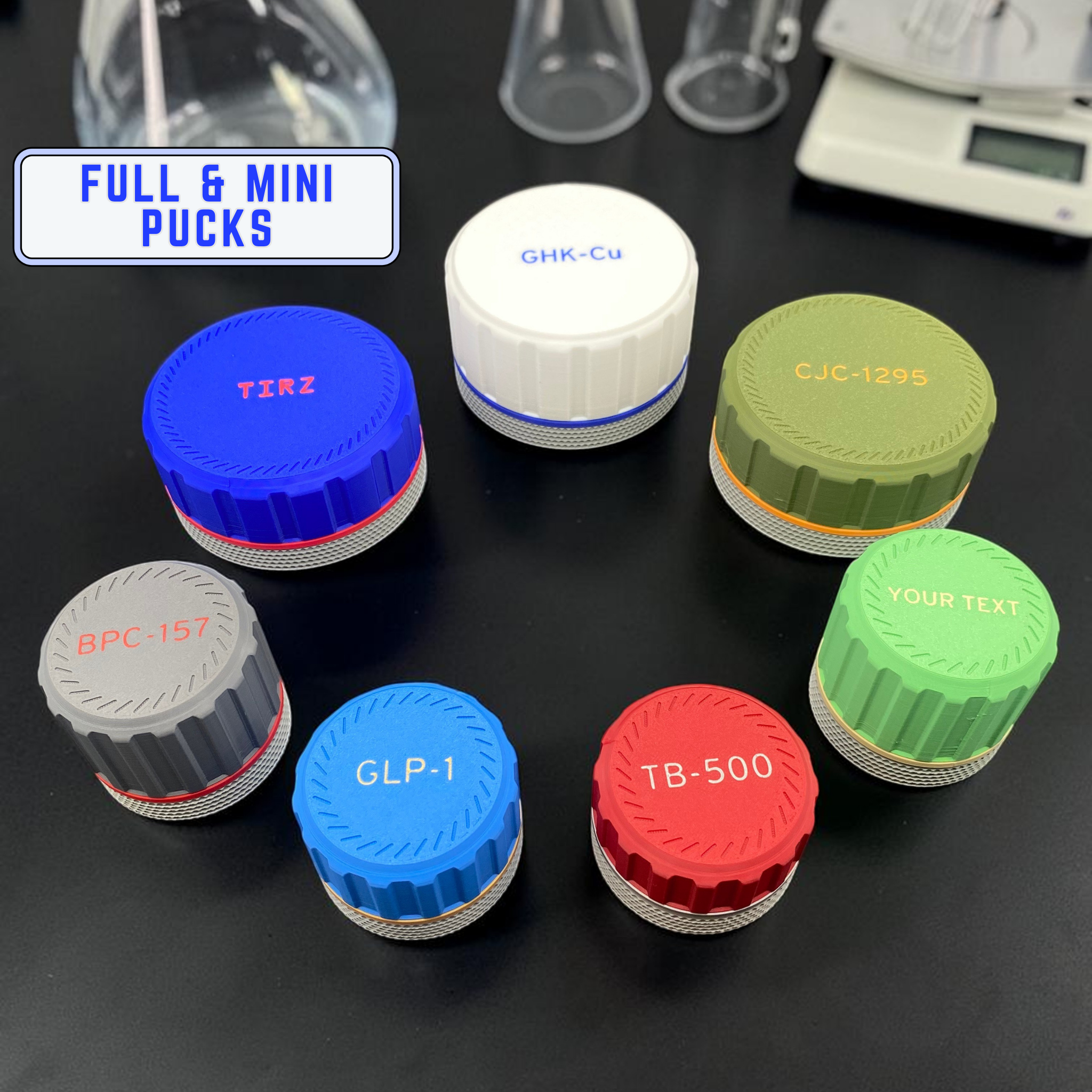 3mL - 5mL - 10mL Portable Peptide Vial Organizer Case - Any vial size