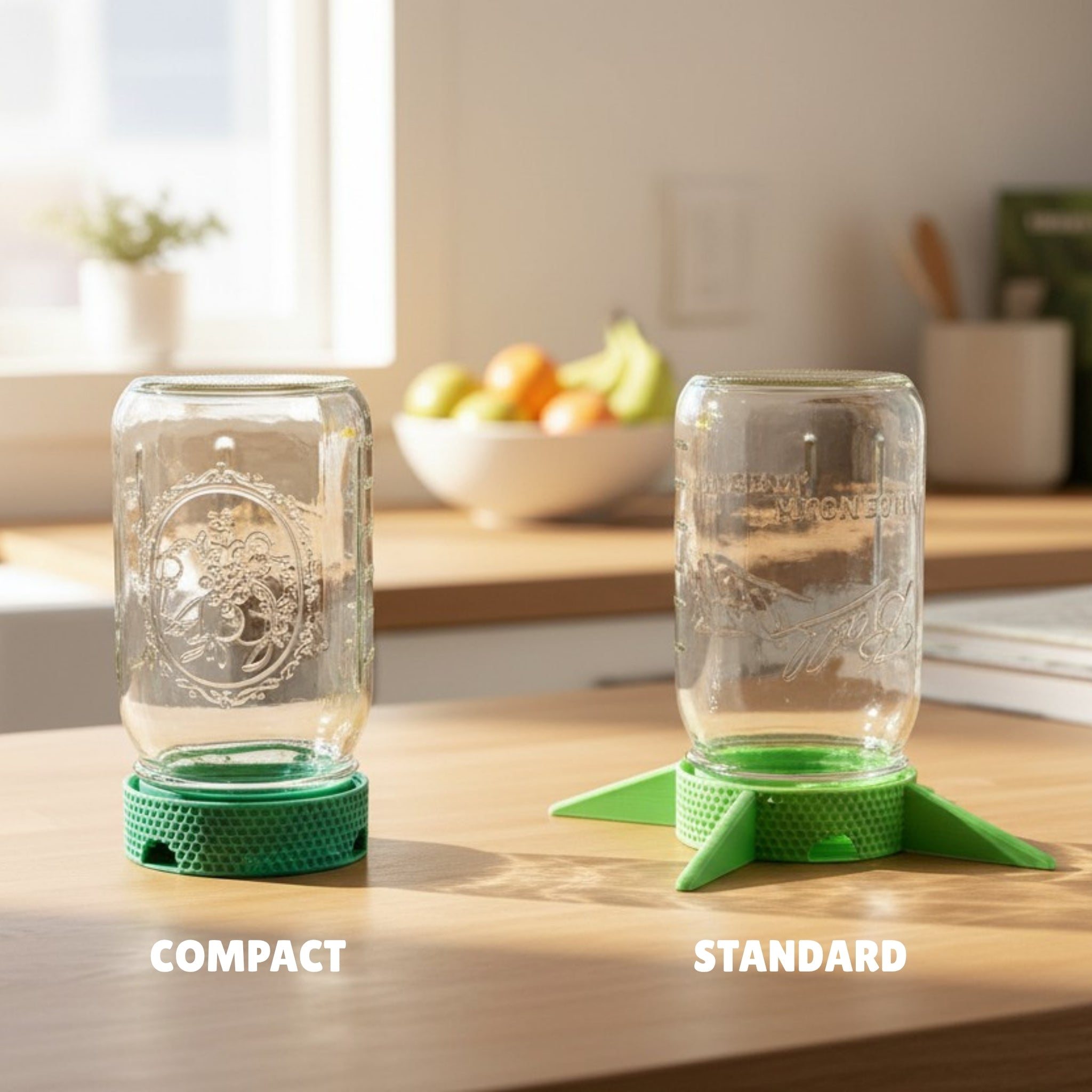 Auto-Watering Stand for Micro-green Seed Growing Universal Fit for Mason Jars, Soda Pop Bottles